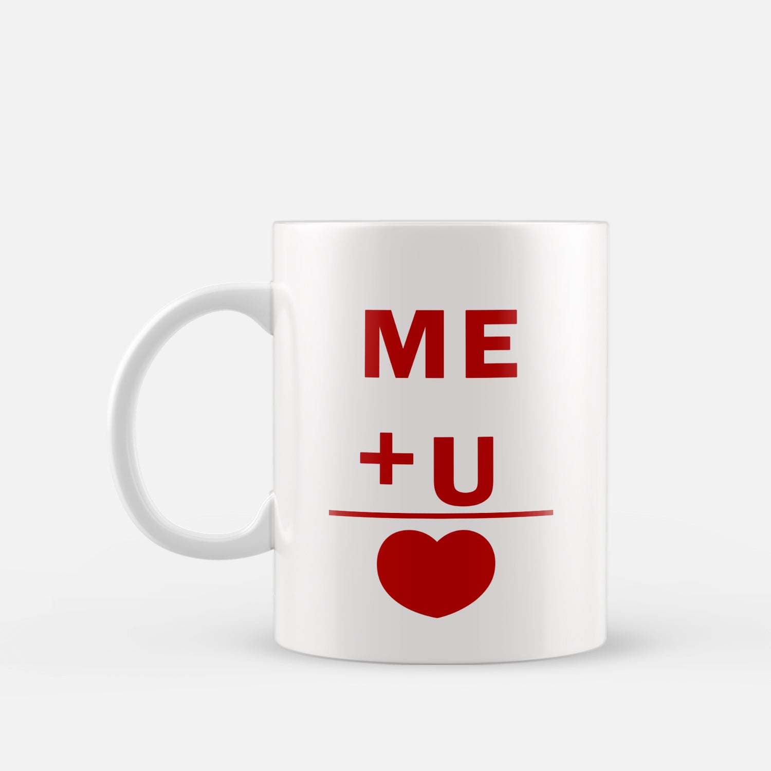 "Me+ U" Valentine Love theme Ceramic Coffee Mug 2