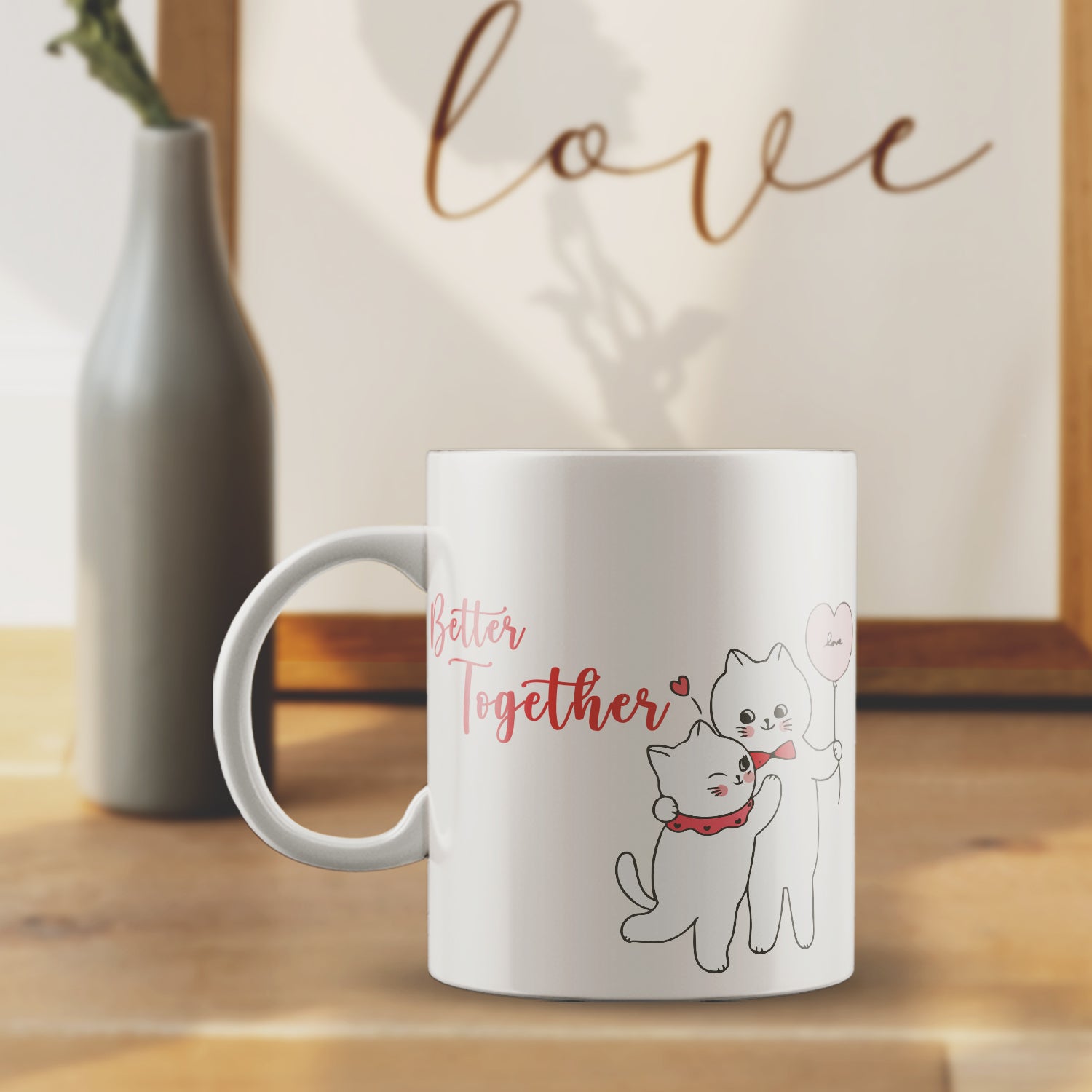 "Better Together" Valentine Love theme Ceramic Coffee Mug 1