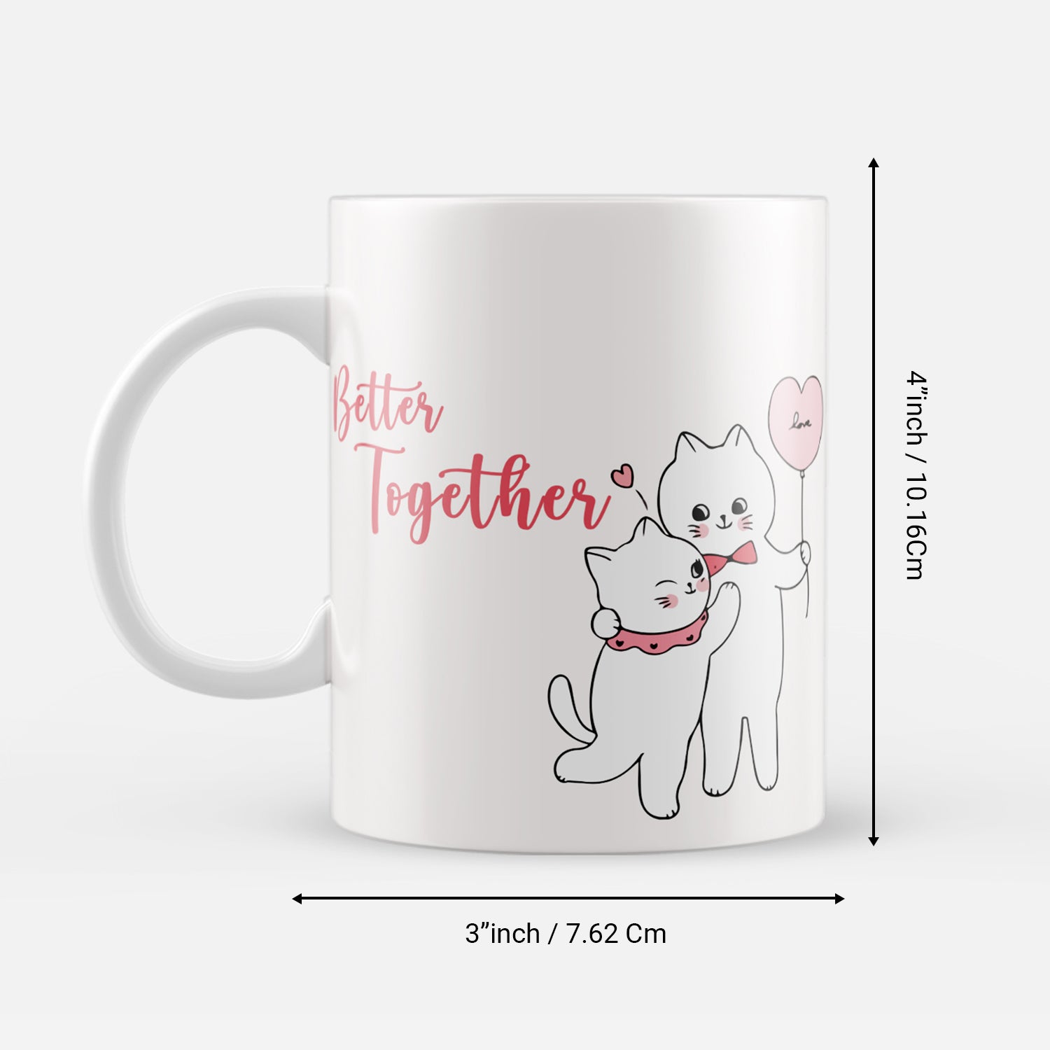 "Better Together" Valentine Love theme Ceramic Coffee Mug 3