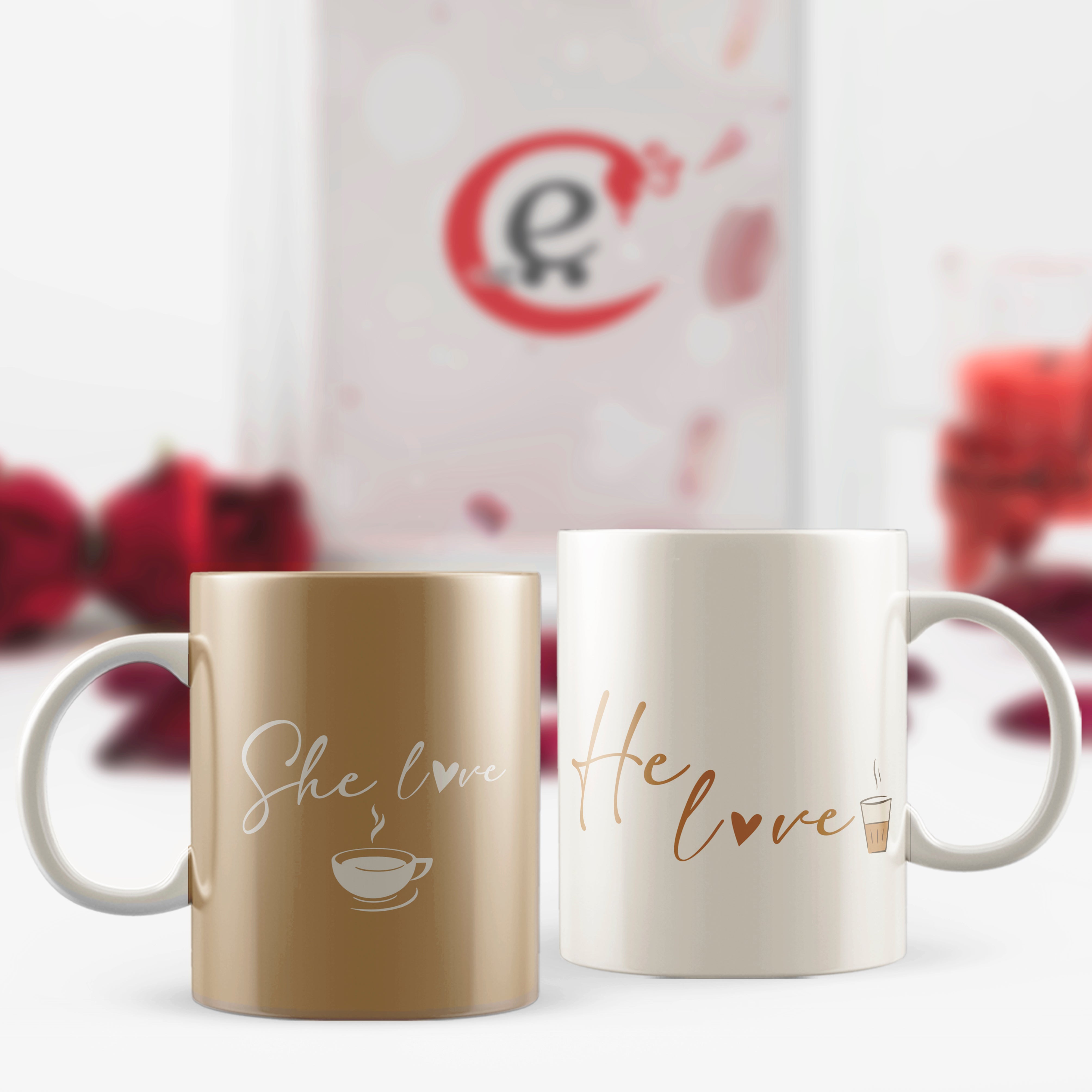 She Love - He Love Valentine Love Theme Ceramic Coffee/Tea Mugs