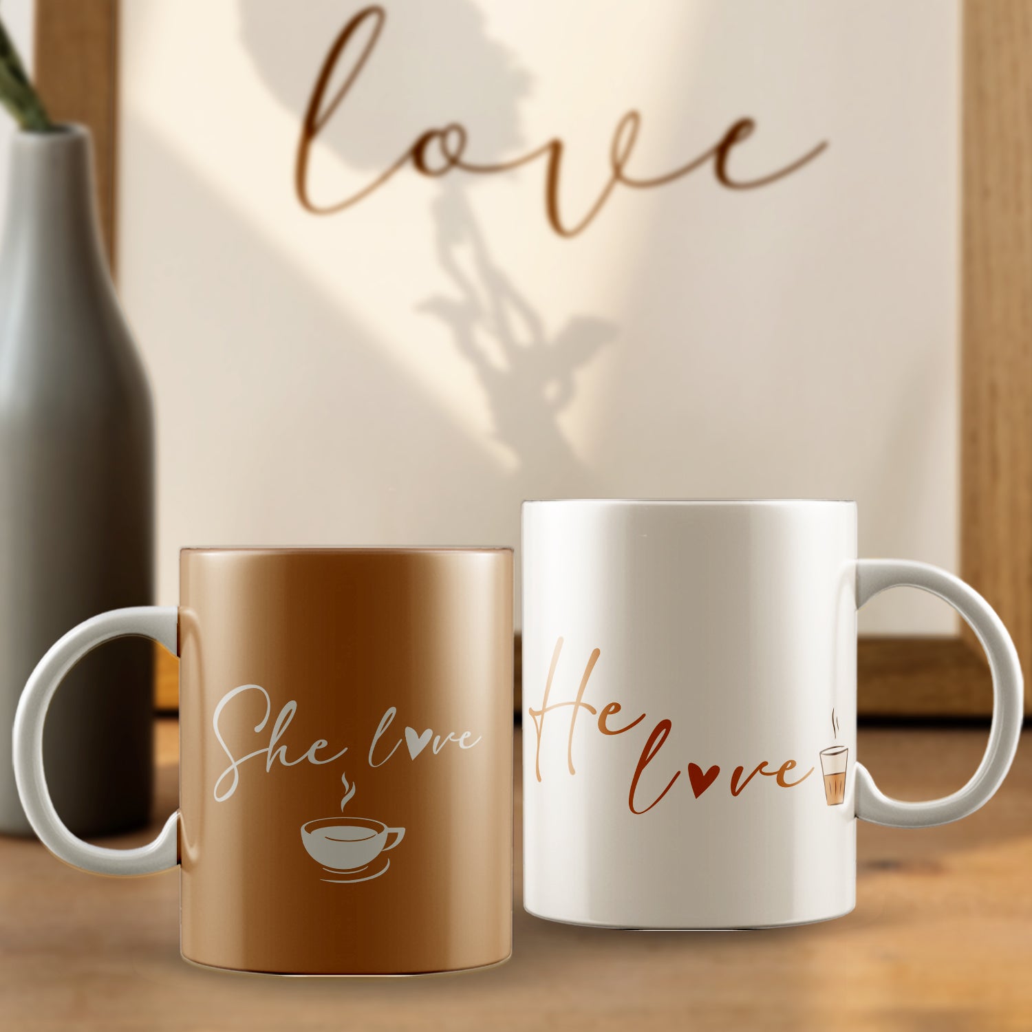 She Love - He Love Valentine Love Theme Ceramic Coffee/Tea Mugs 1