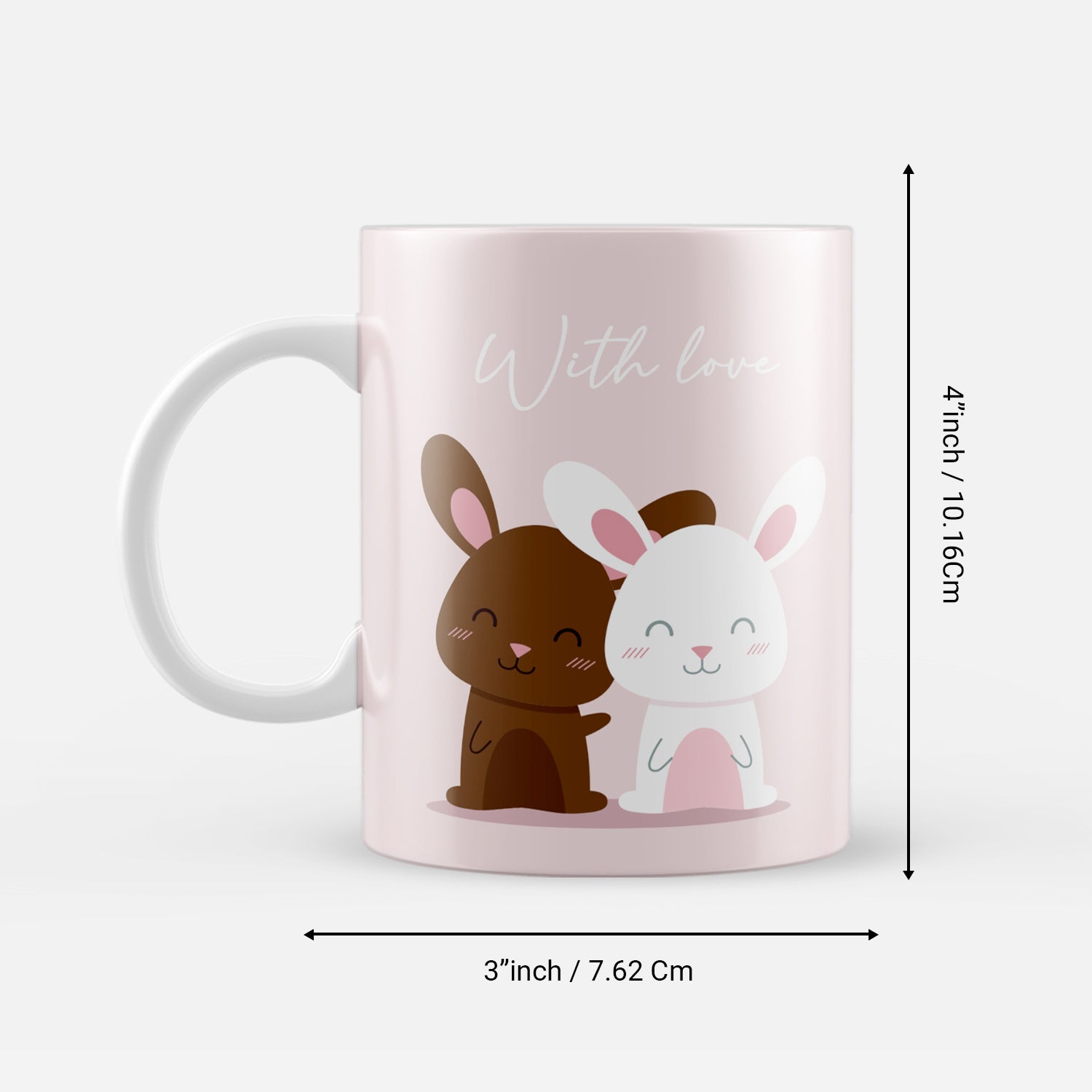 with Love Bunny Valentine Love theme Ceramic Coffee Mug 3