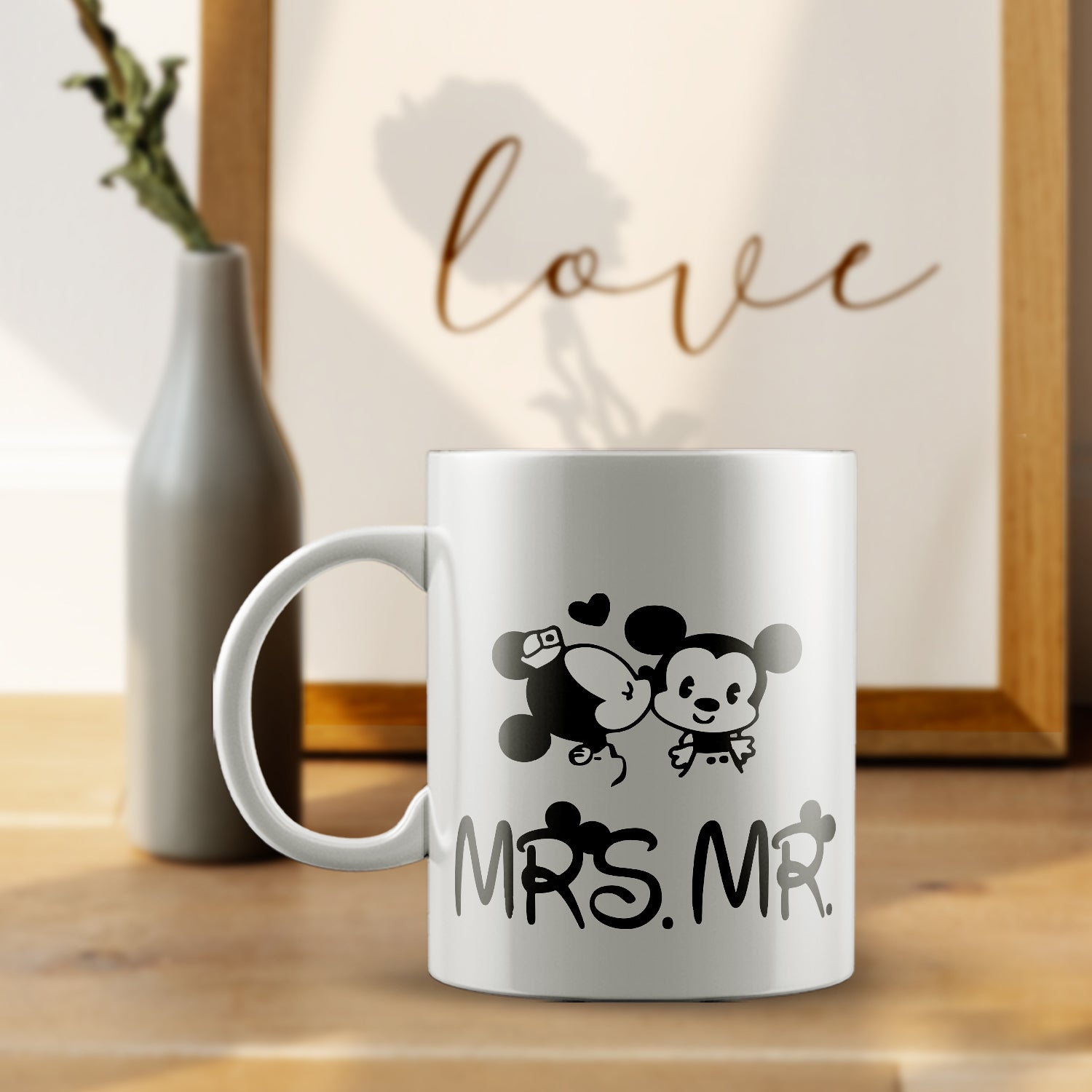 Mr and Mrs Valentine Love theme Ceramic Coffee Mug 1