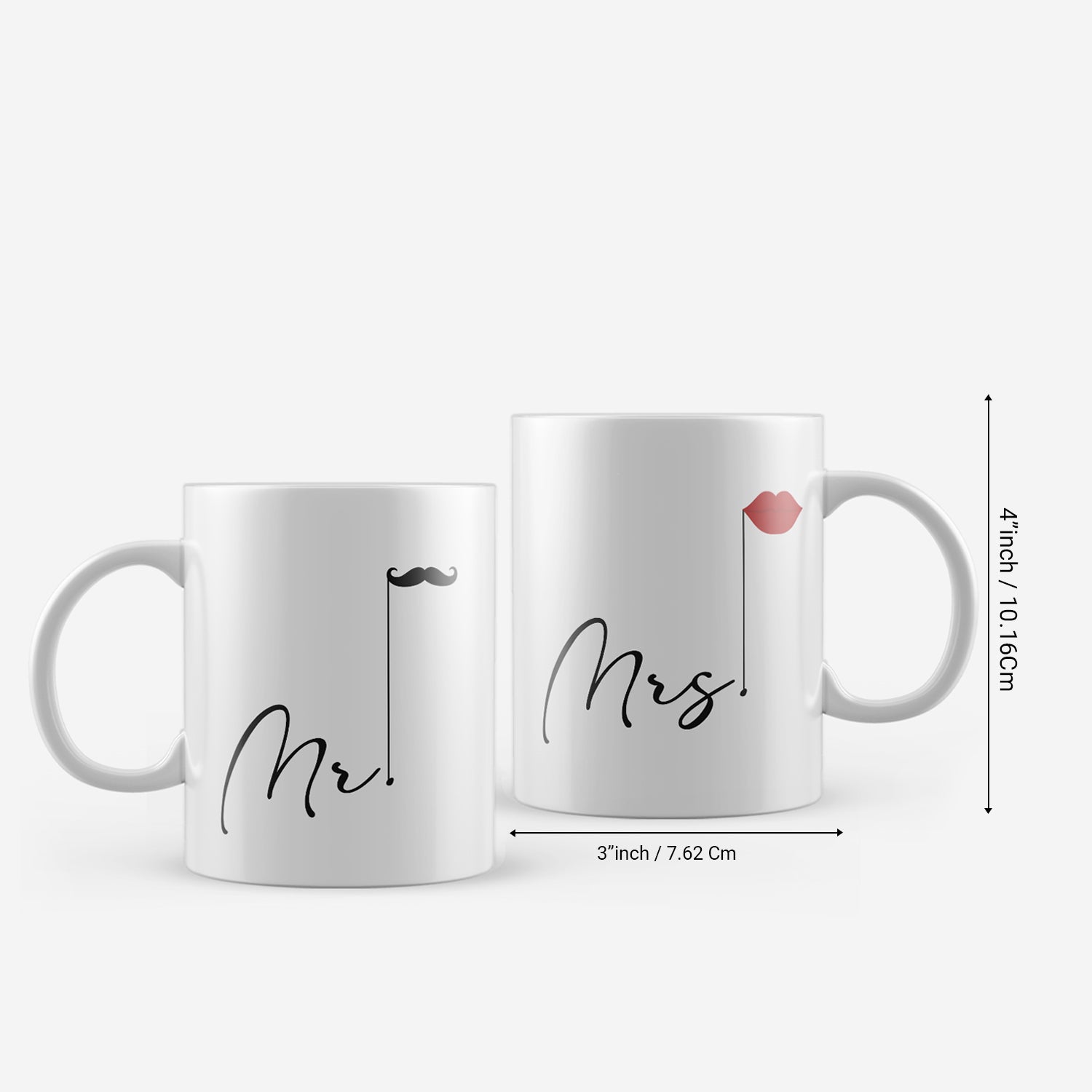 Mrs and Mr Valentine Love theme Ceramic Coffee Mugs 3