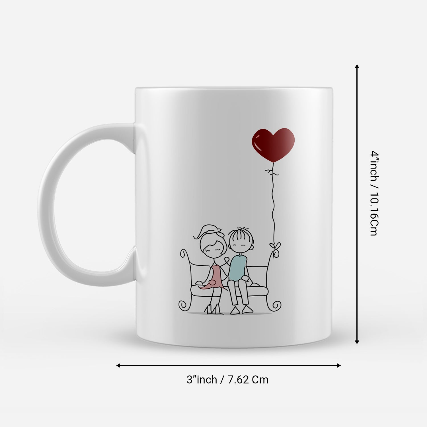 Love doodle art Valentine Love theme Ceramic Coffee Mugs 3