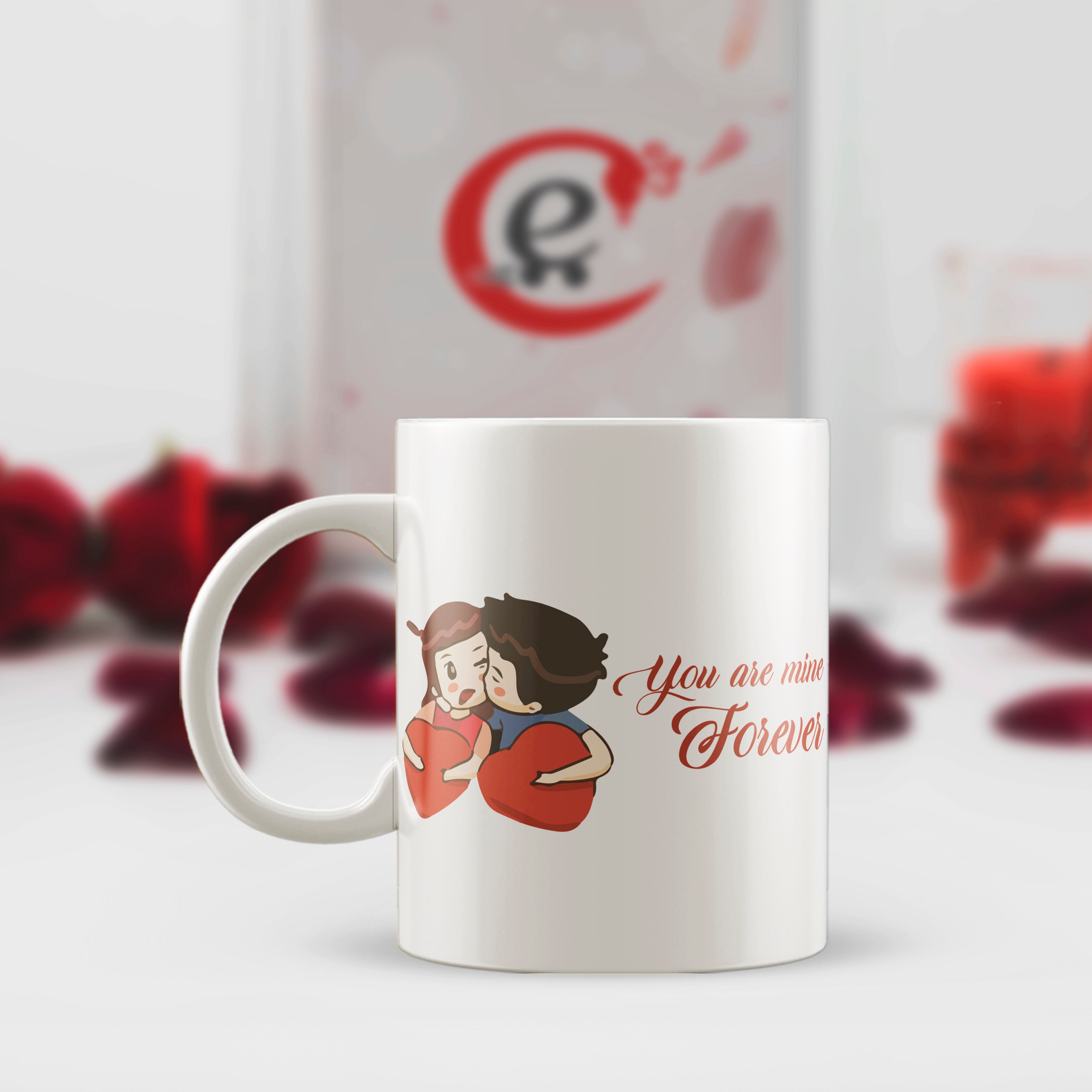 "You are Mine Forever" Valentine Love theme Ceramic Coffee Mugs