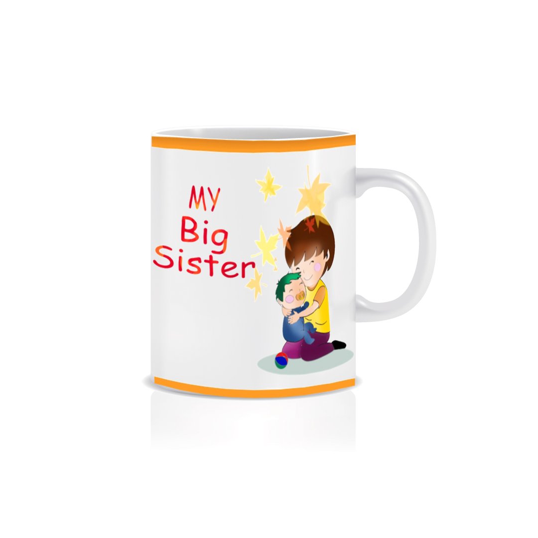 Designer Peacock Rakhi with Mug for Brother and Roli Chawal Pack, Best Wishes Greeting Card 2
