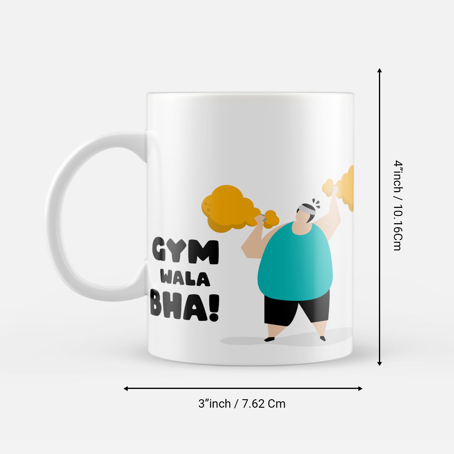 "Gym Wala Bhai" Brother Ceramic Coffee/Tea Mug 3