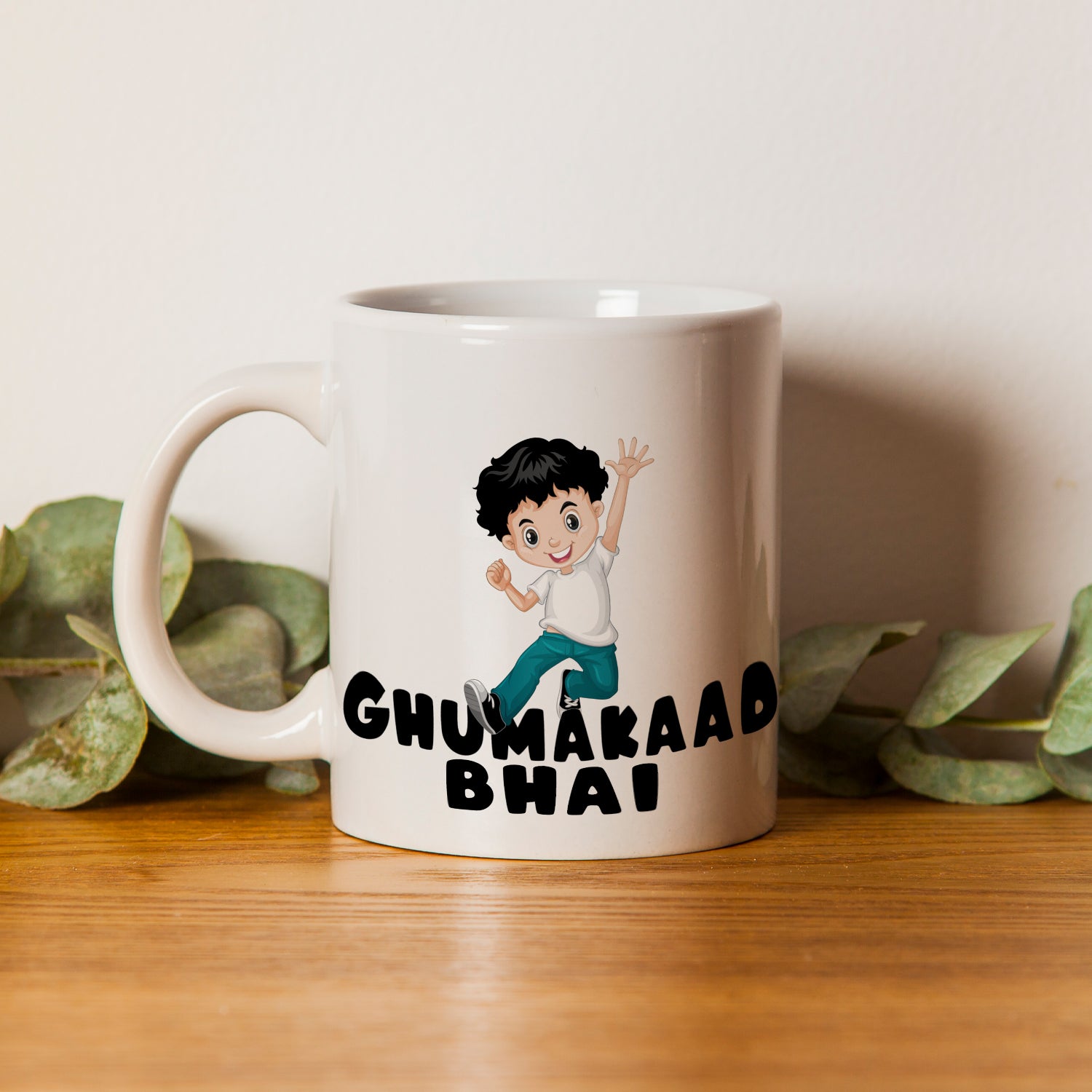 "Ghumakad Bhai" Brother Ceramic Coffee/Tea Mug 1