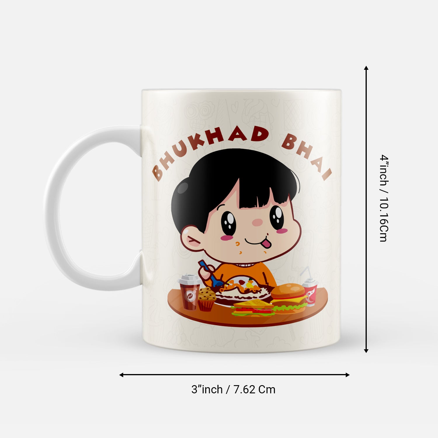 "Bhukhad Bhai" Brother Ceramic Coffee/Tea Mug 3