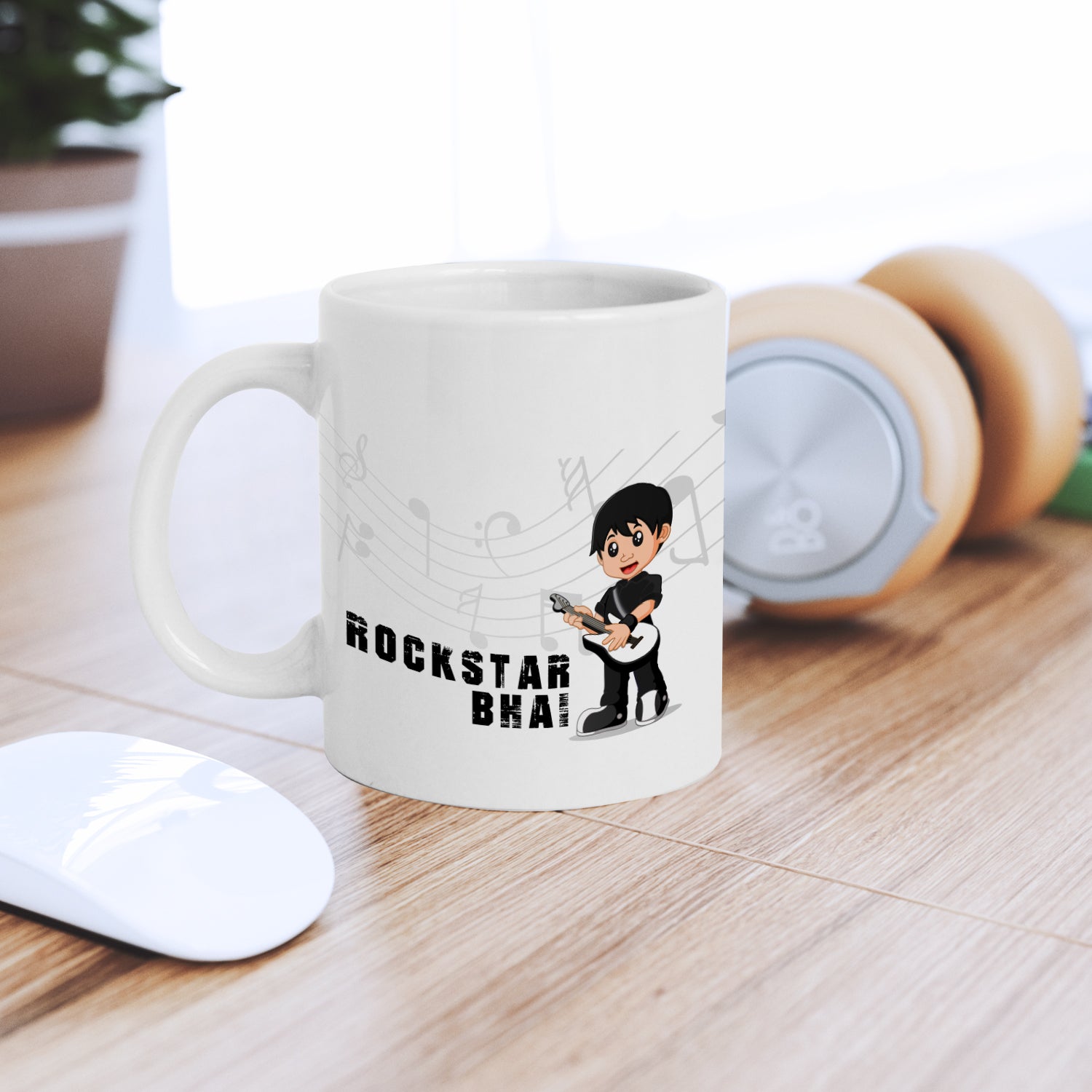 "Rockstar Bhai" Brother Ceramic Coffee/Tea Mug