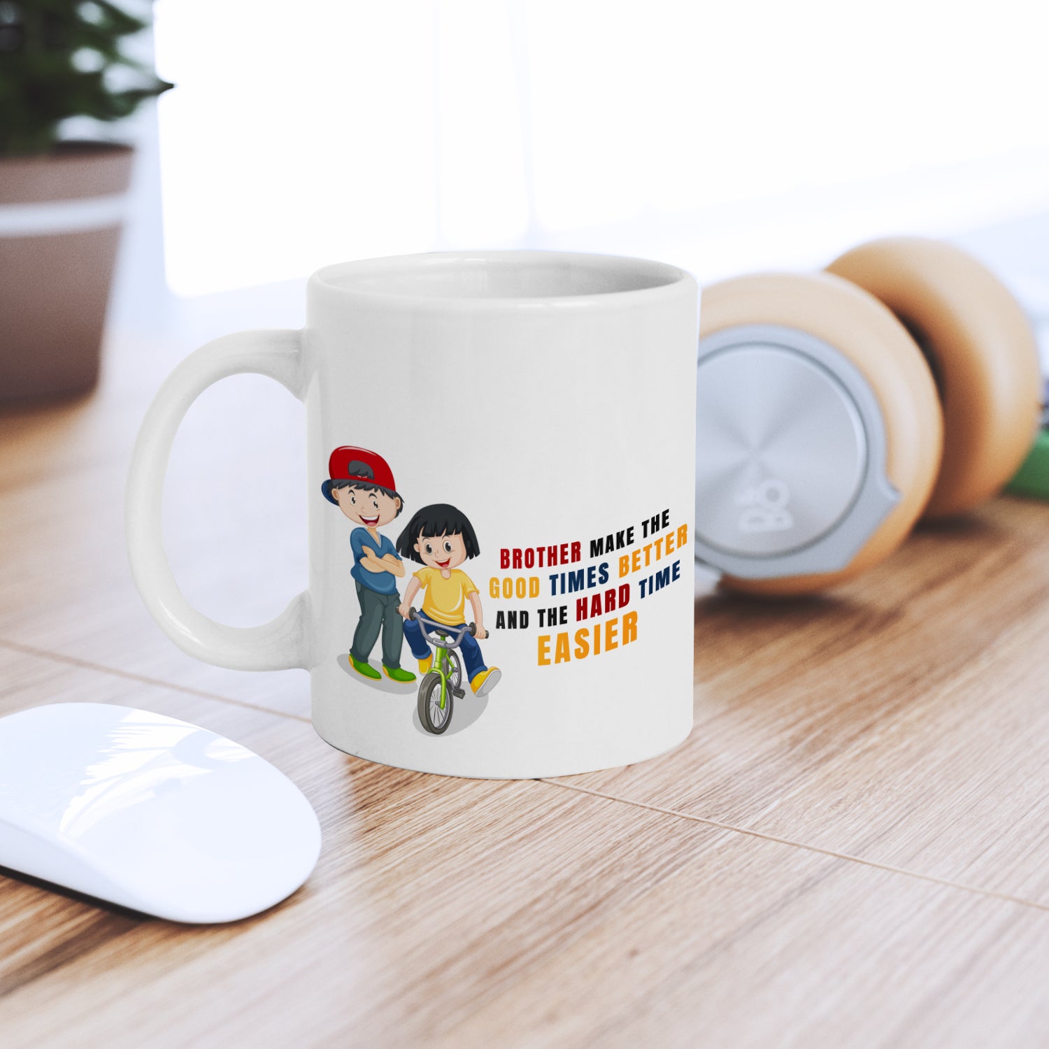 "Brother Make the Good Times Better" Rakhi theme Ceramic Coffee/Tea Mug
