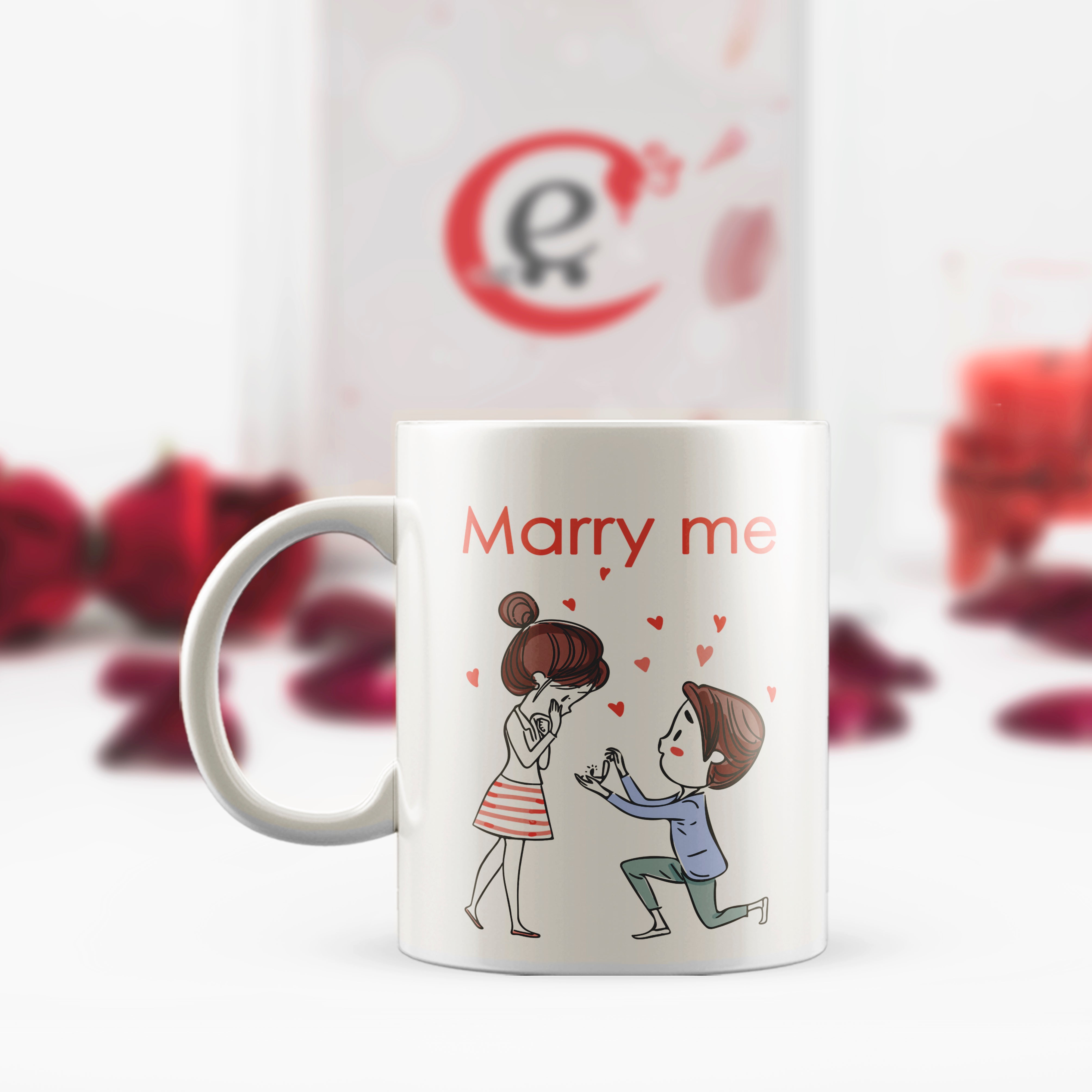 "Marry Me" Valentine Love theme Ceramic Coffee Mug