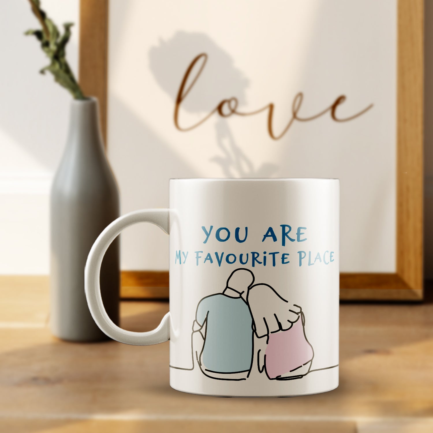 "You are my favourite place" Valentine Love theme Ceramic Coffee Mug 1