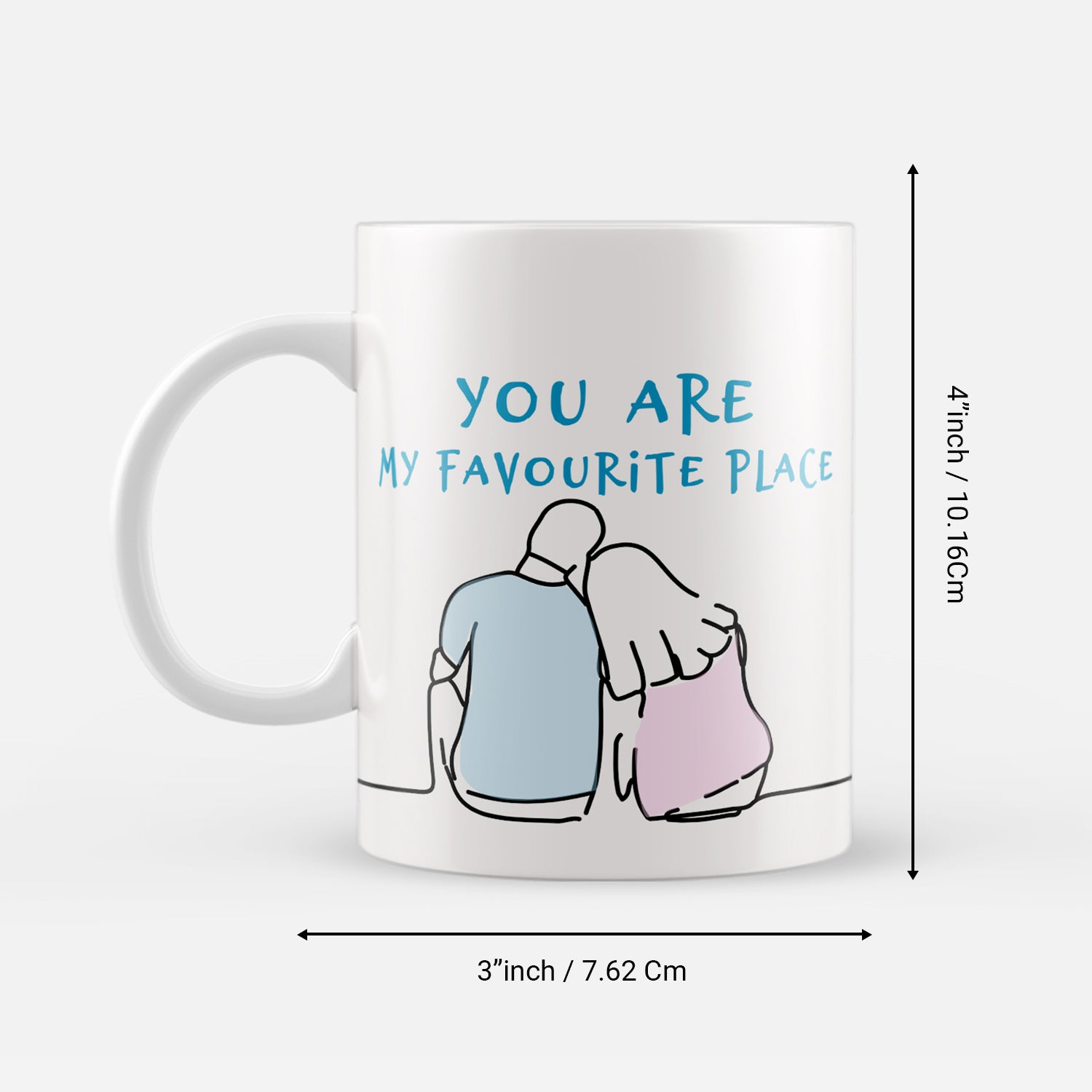 "You are my favourite place" Valentine Love theme Ceramic Coffee Mug 3