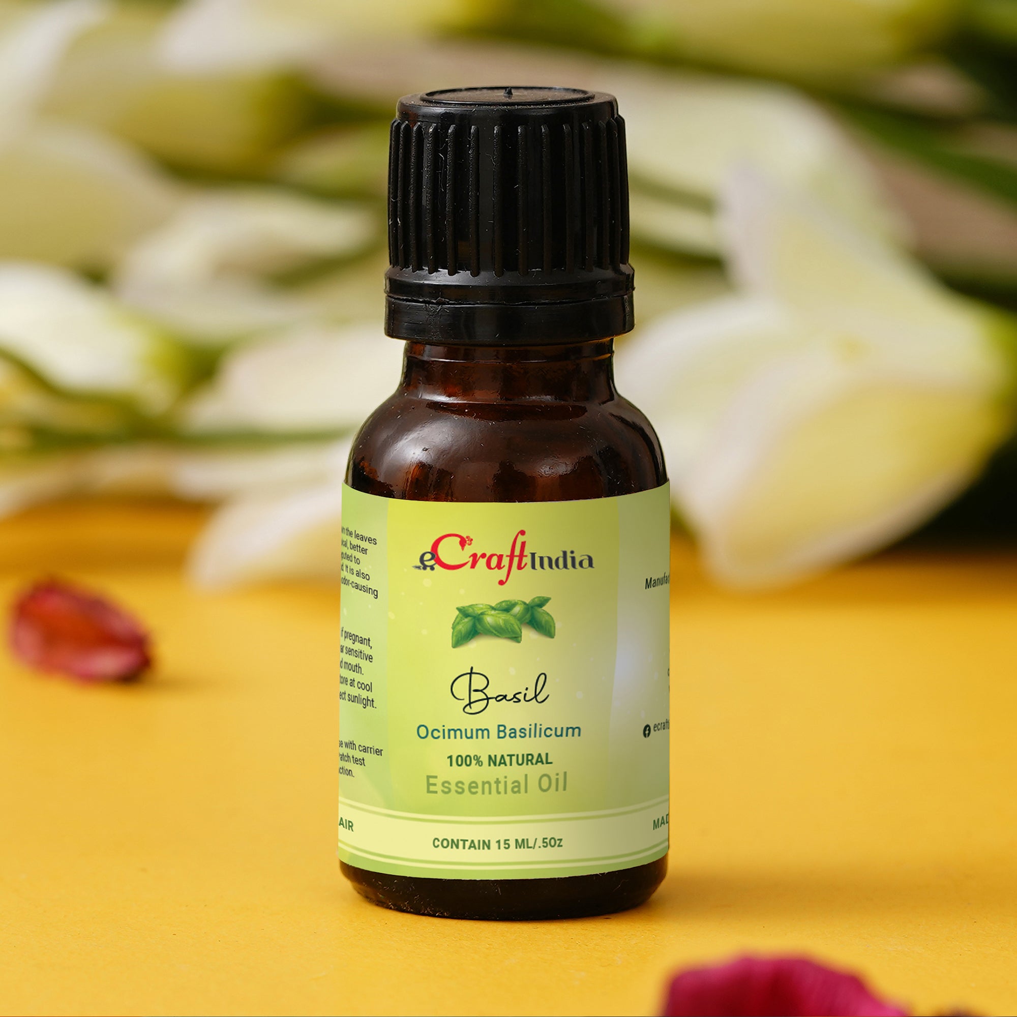 Basil 100% 15ML Natural Essential Oil for Skin & Hair 1