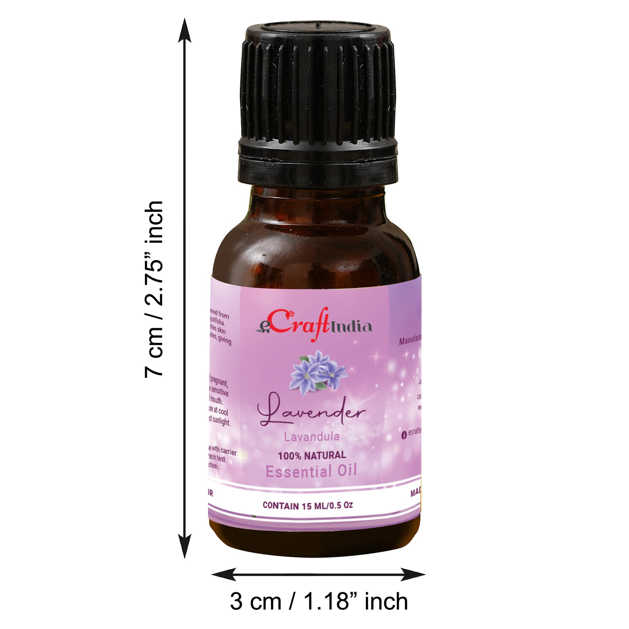 Lavender 100% 15ML Natural Essential Oil for Skin & Hair 3