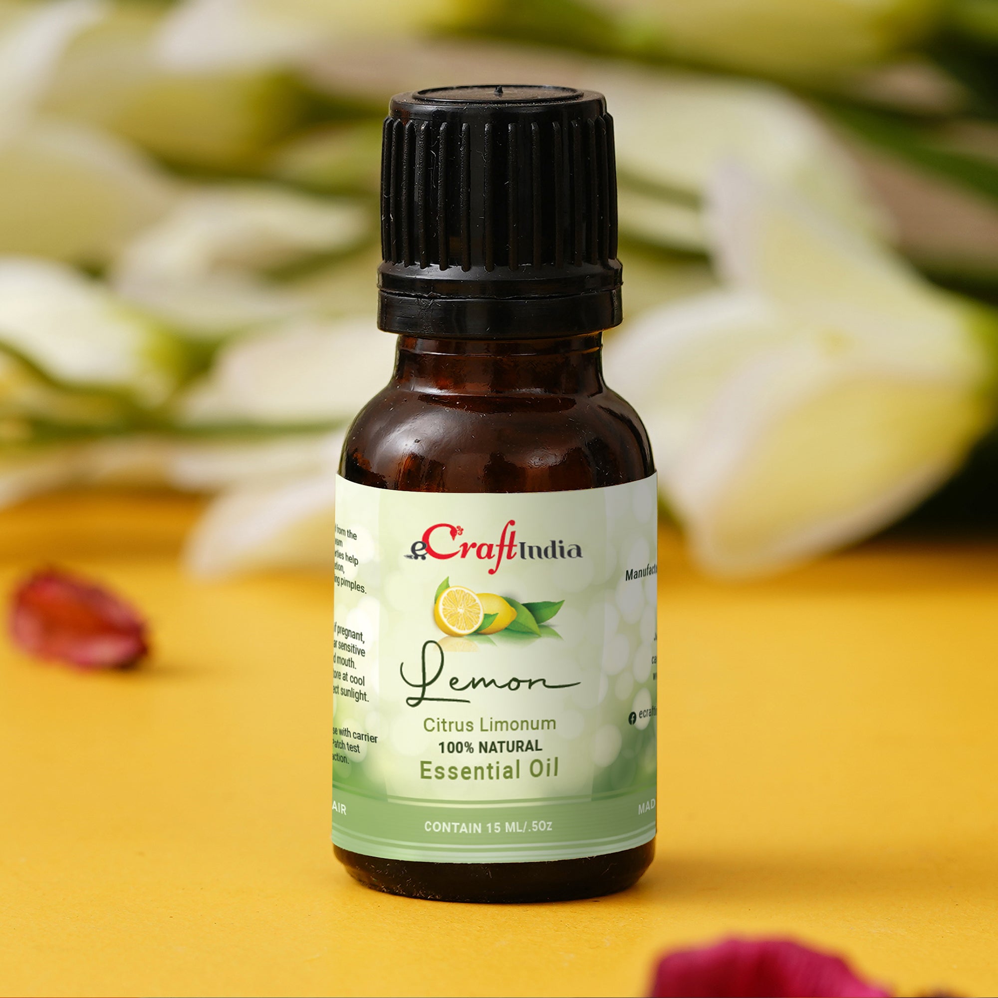 Lemon 100% 15ML Natural Essential Oil for Skin & Hair 1