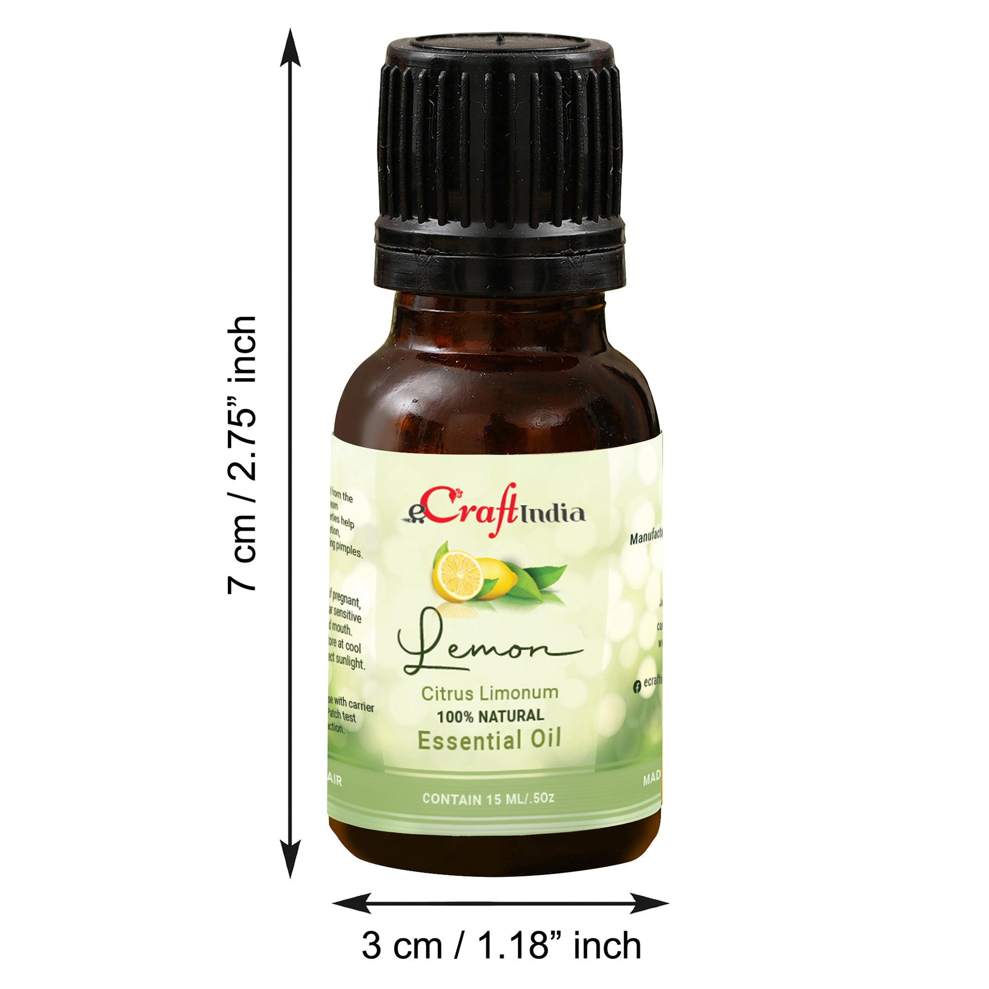 Lemon 100% 15ML Natural Essential Oil for Skin & Hair 3