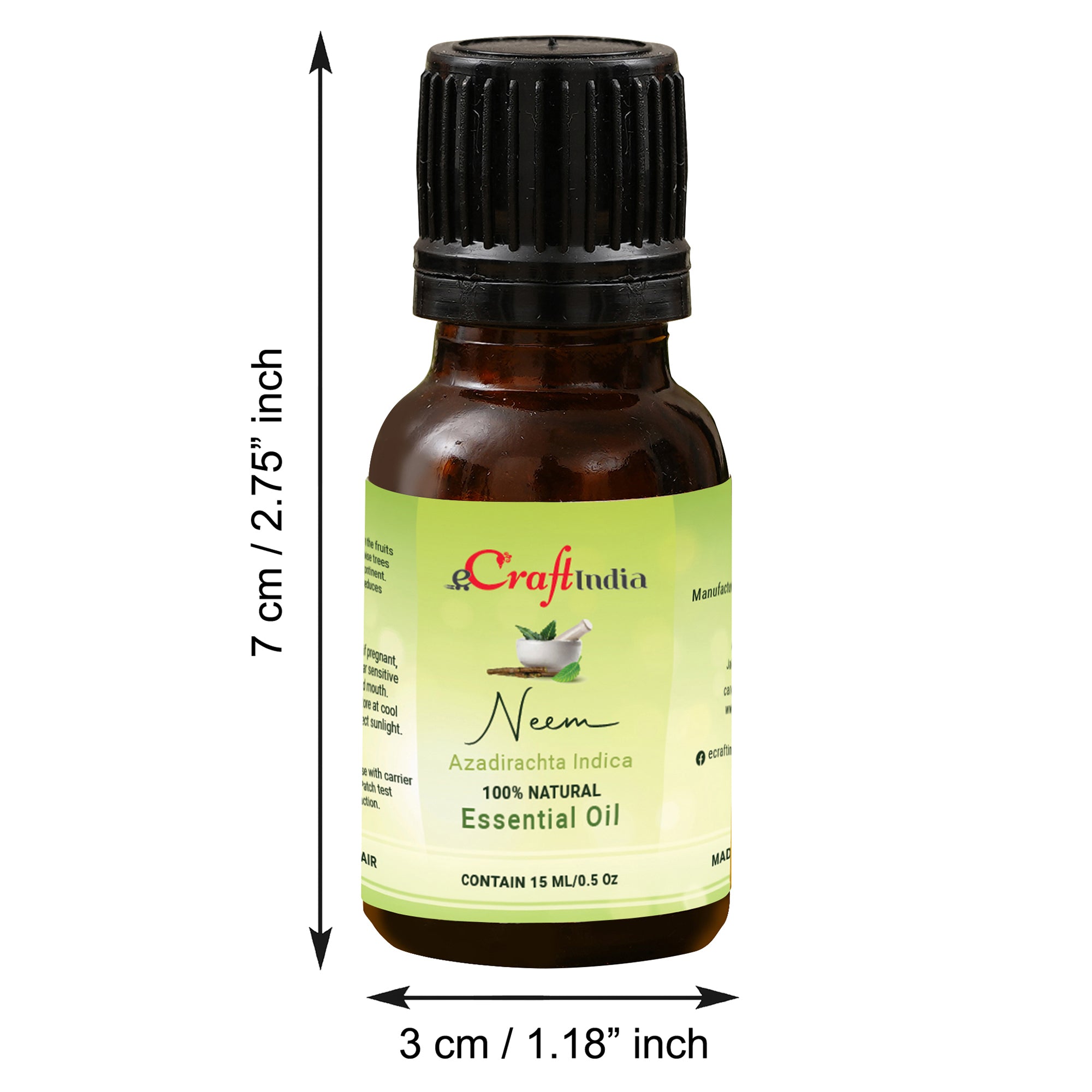 Neem 100% 15ML Natural Essential Oil for Skin & Hair 3