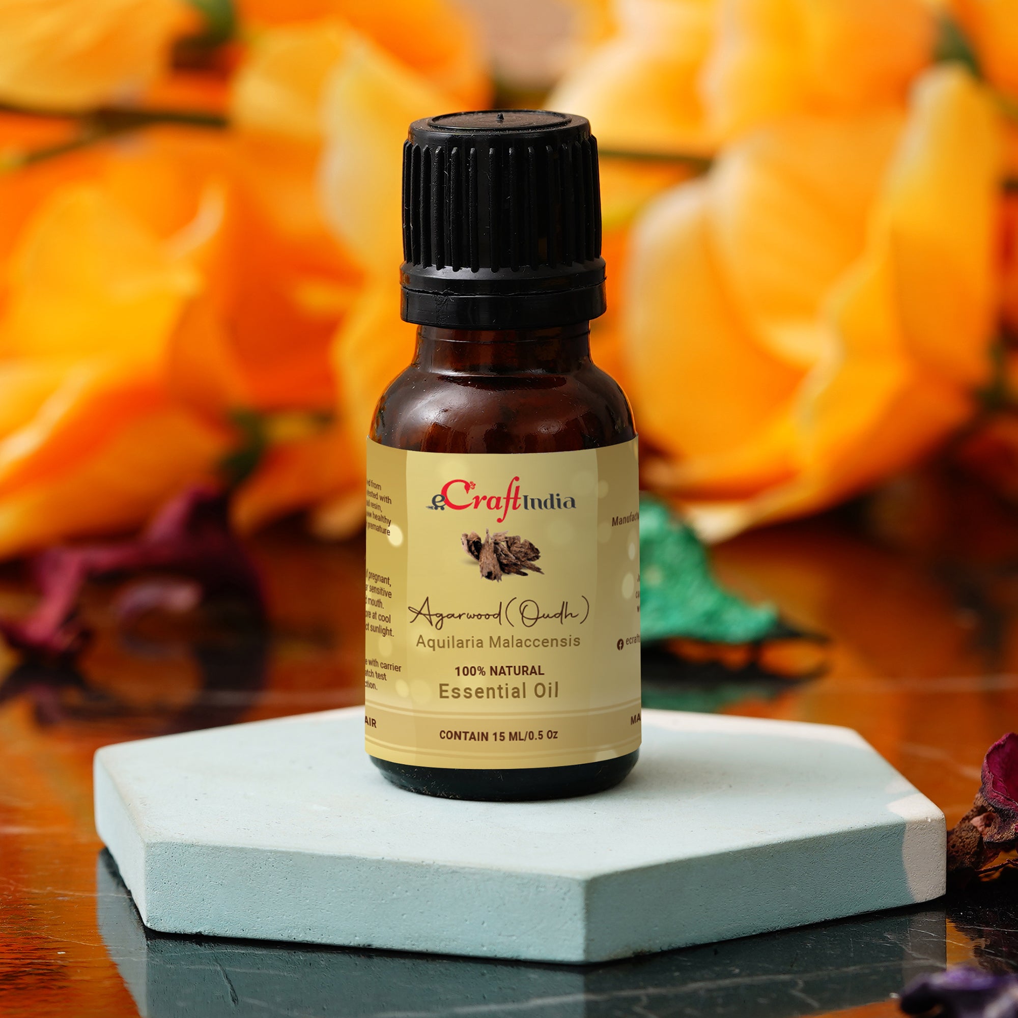 Oudh 100% 15ML Natural Essential Oil for Skin & Hair