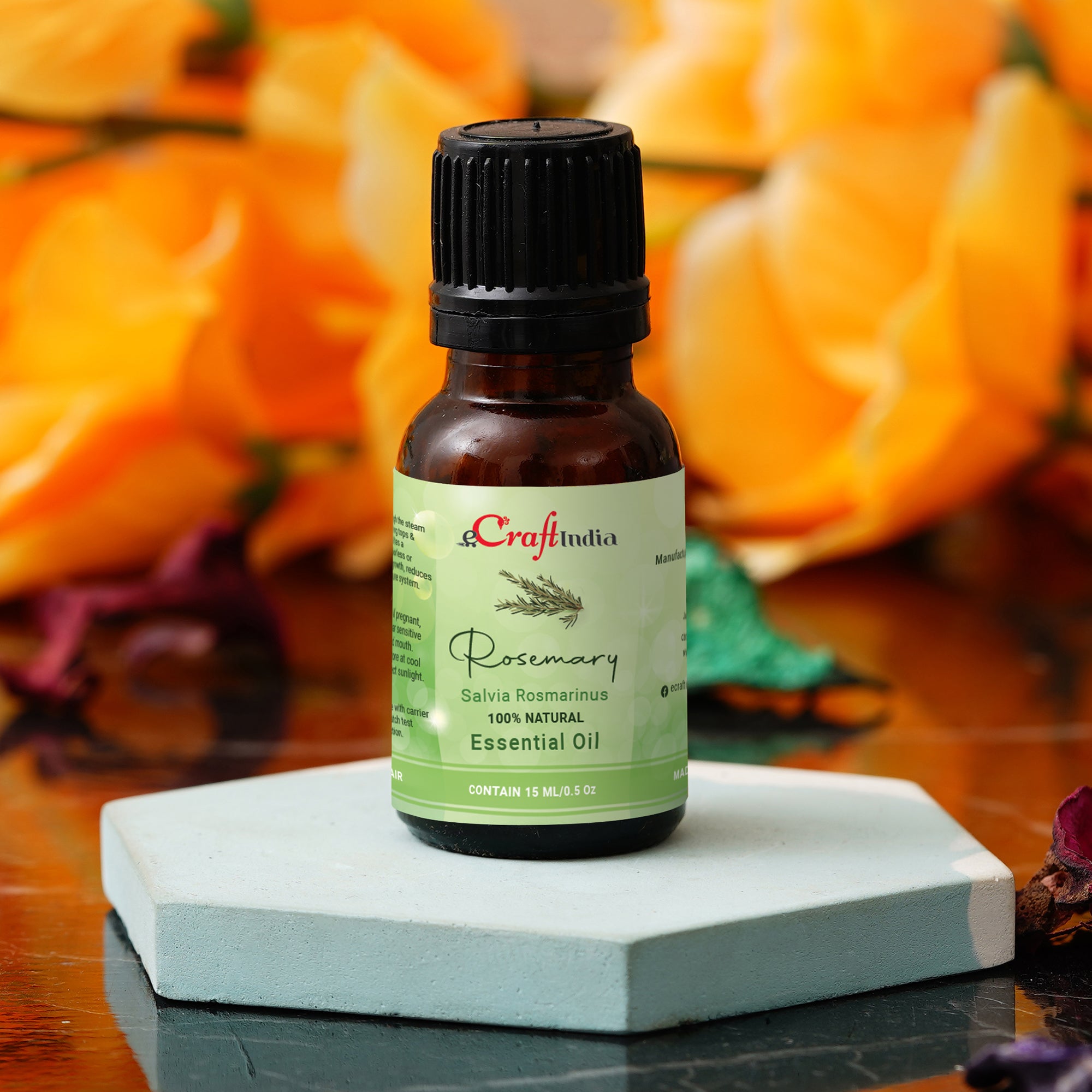 Rosemary 100% 15ML Natural Essential Oil for Skin & Hair