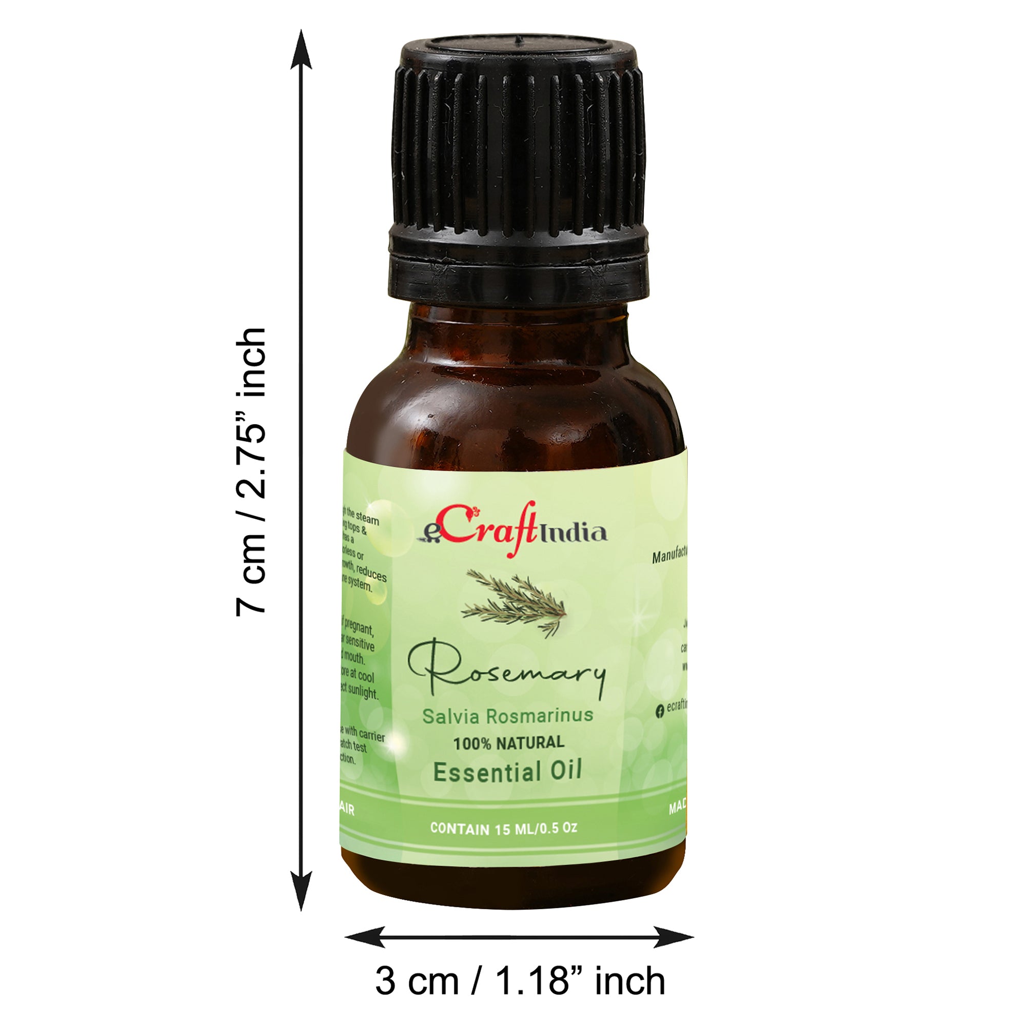 Rosemary 100% 15ML Natural Essential Oil for Skin & Hair 3