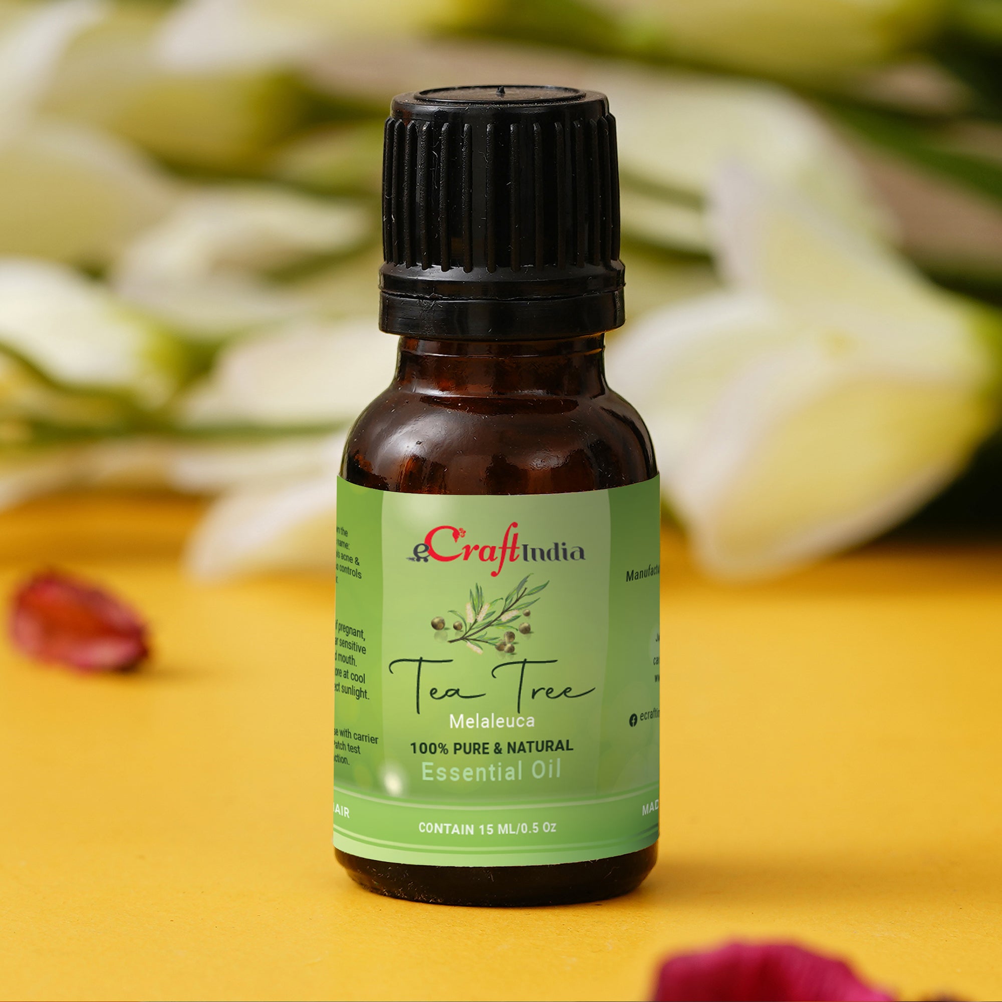 Tea Tree 100% 15ML Natural Essential Oil for Skin & Hair 1