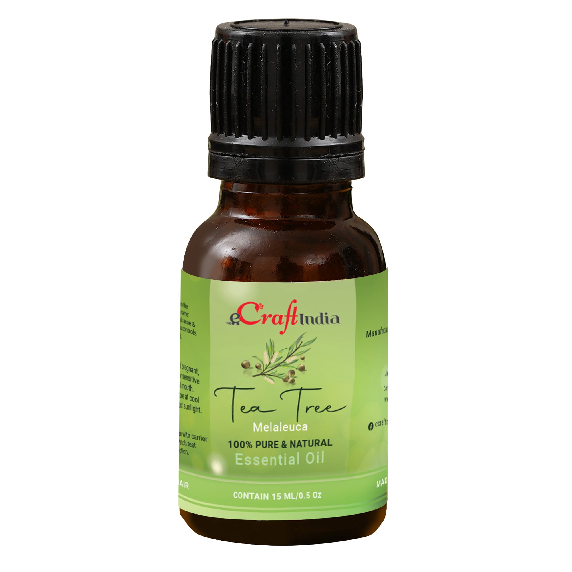 Tea Tree 100% 15ML Natural Essential Oil for Skin & Hair 2
