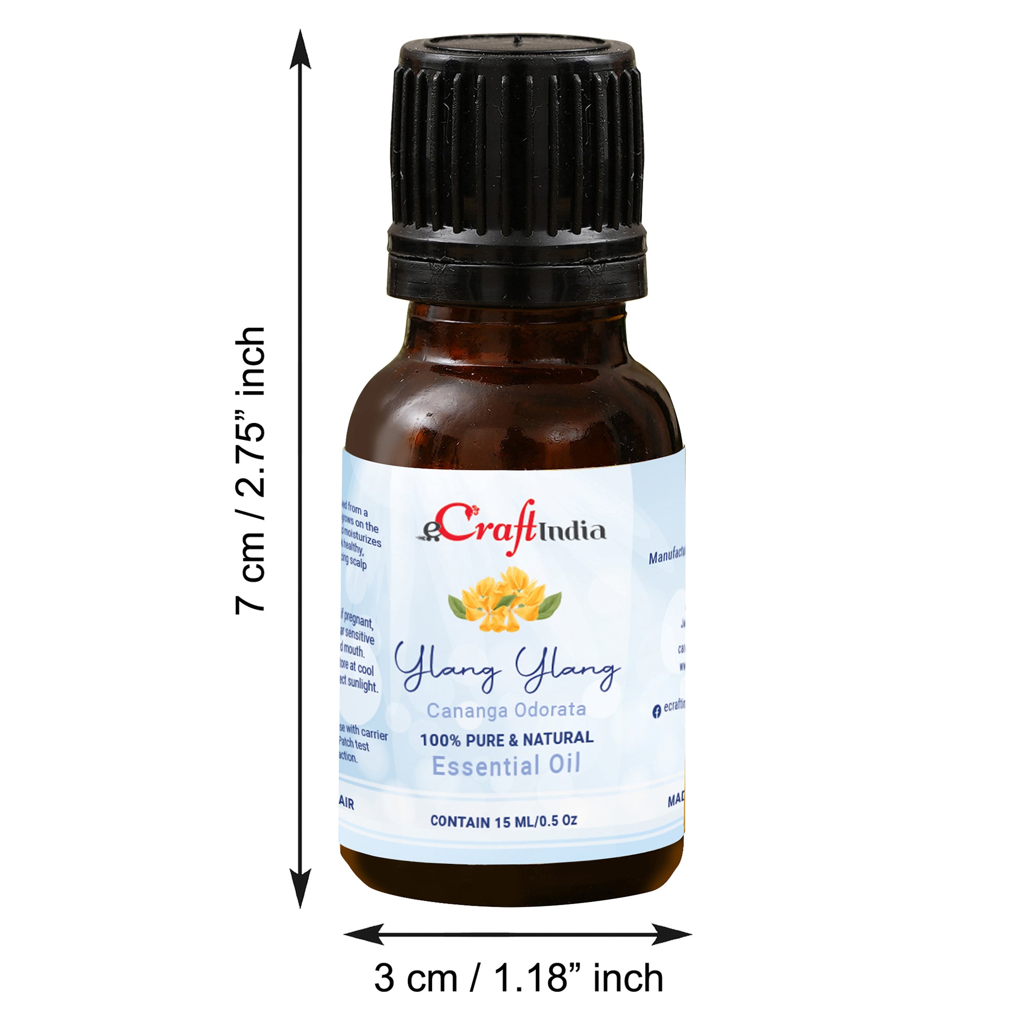 Ylang 100% 15ML Natural Essential Oil for Skin & Hair 3