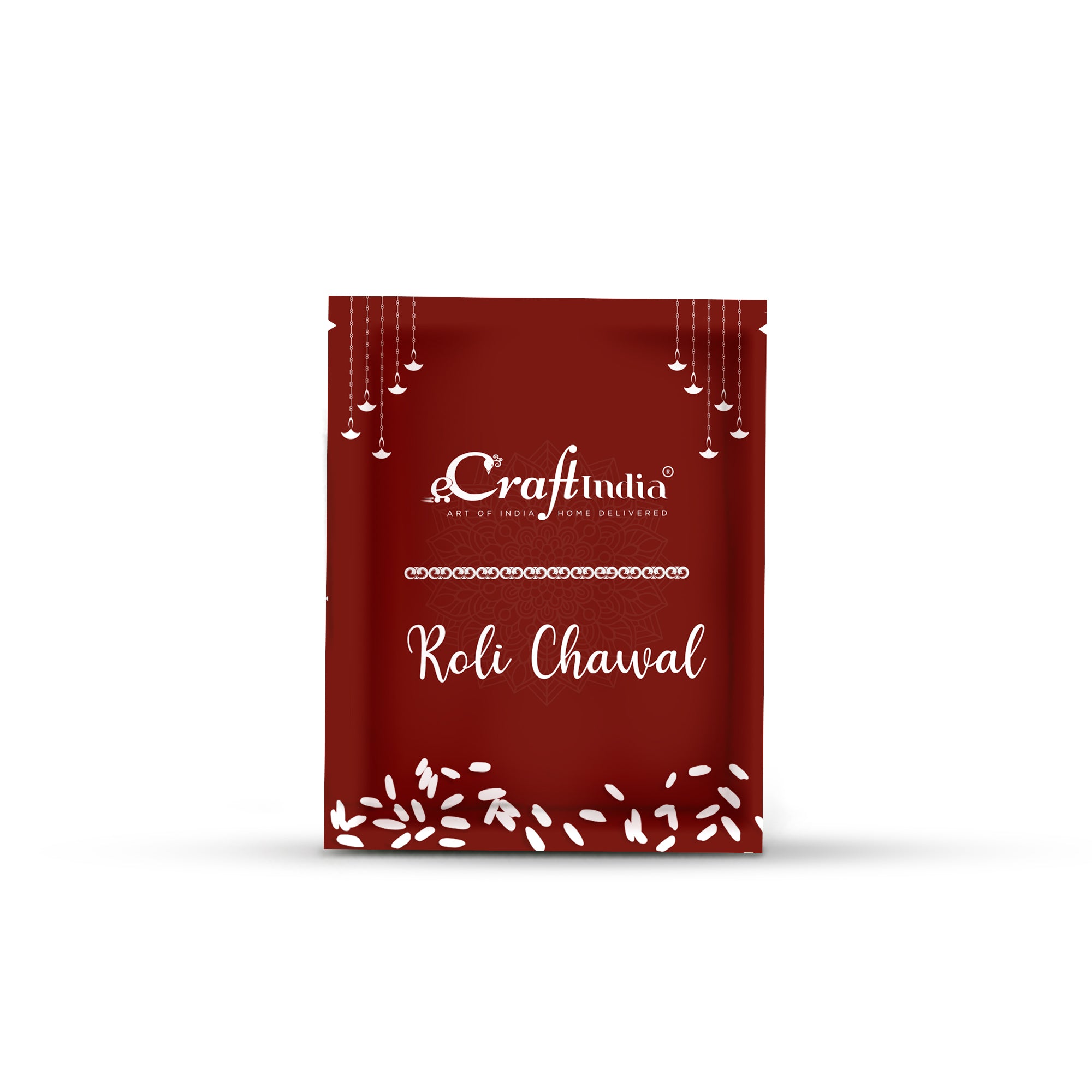 Designer Rakhi and Roli Chawal Pack, Best Wishes Greeting Card 2