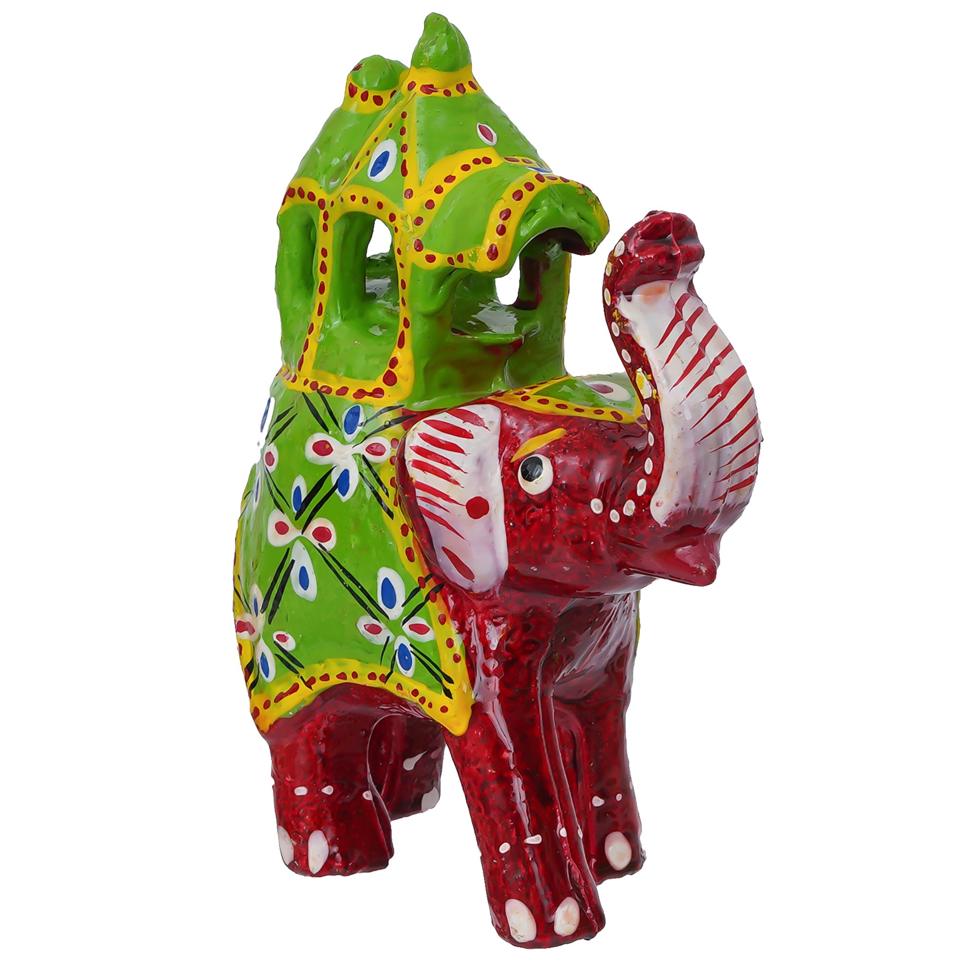 Decorative Elephant Showpiece Animal Figurines- Multicolor 1