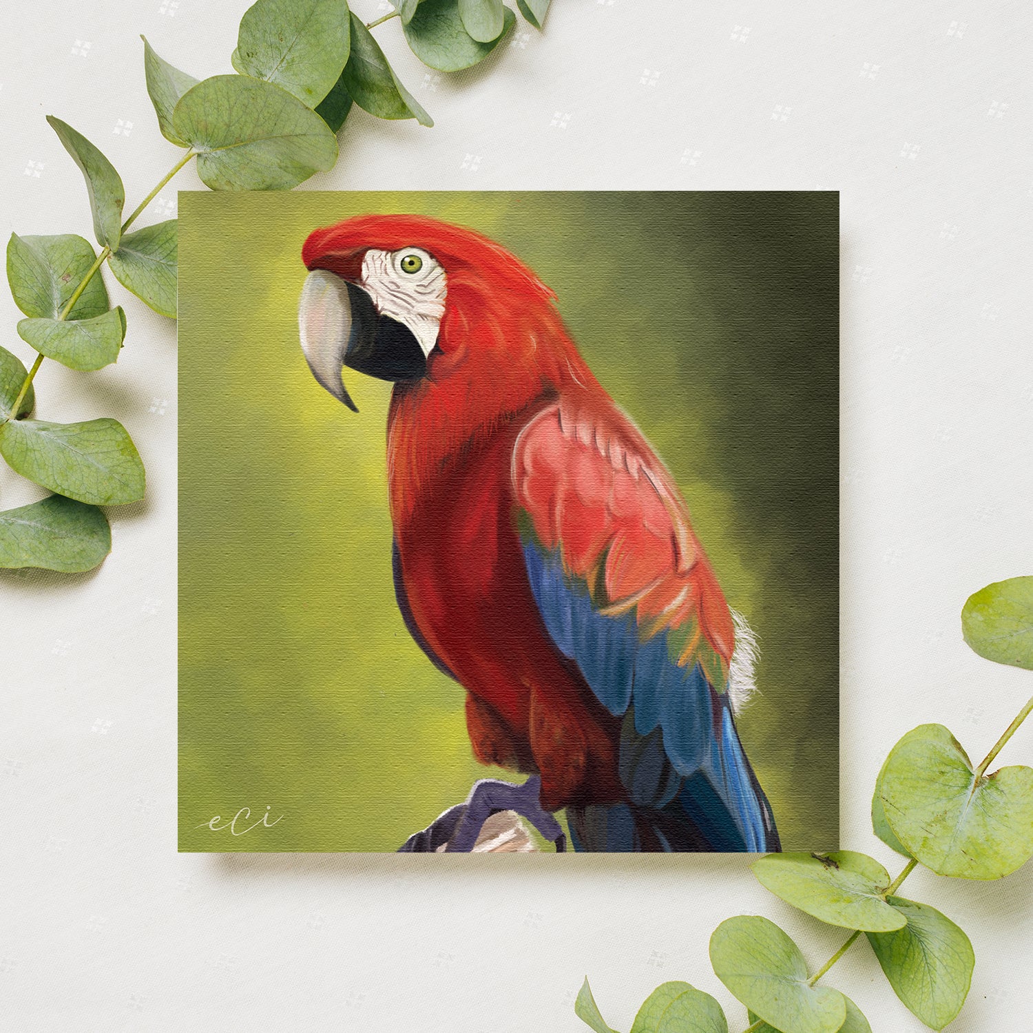 Colorful Parrot on Tree Original Design Canvas Printed Wall Painting 2