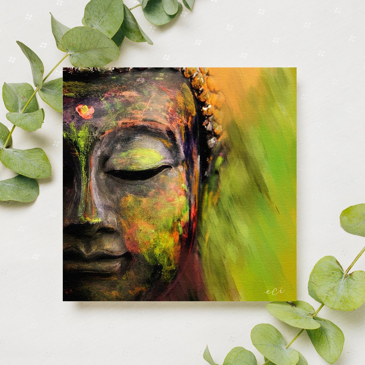 Peaceful Gautam Buddha Original Design Canvas Printed Wall Painting 1