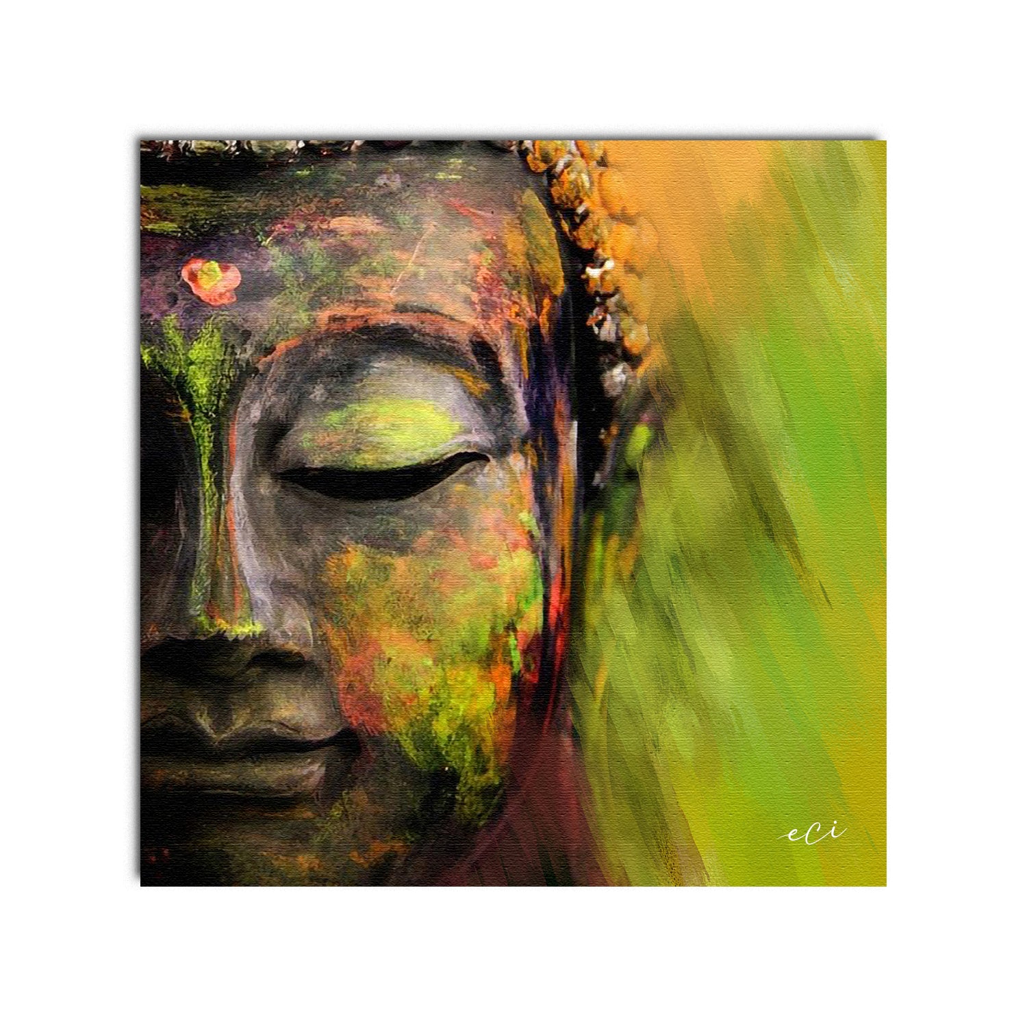 Peaceful Gautam Buddha Original Design Canvas Printed Wall Painting 2