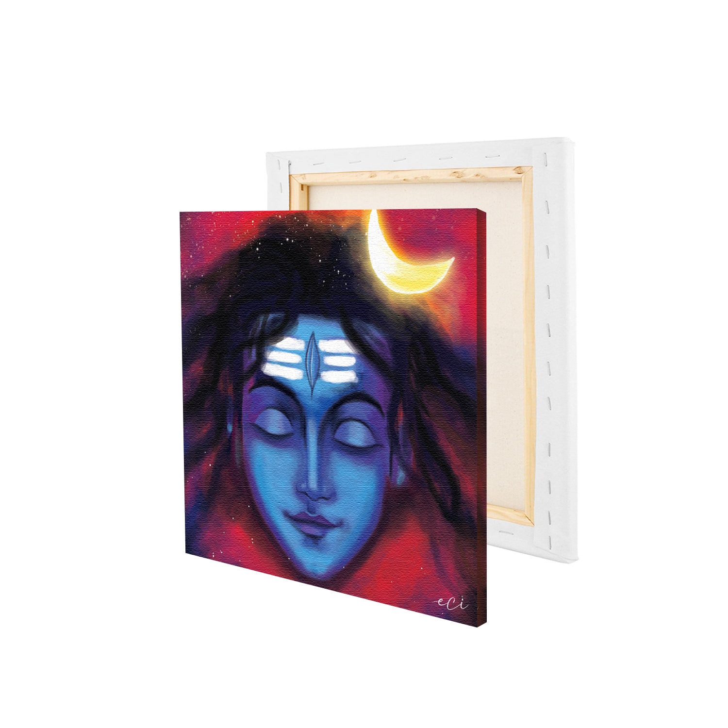 Lord Shiva face Original Design Canvas Printed Wall Painting 4