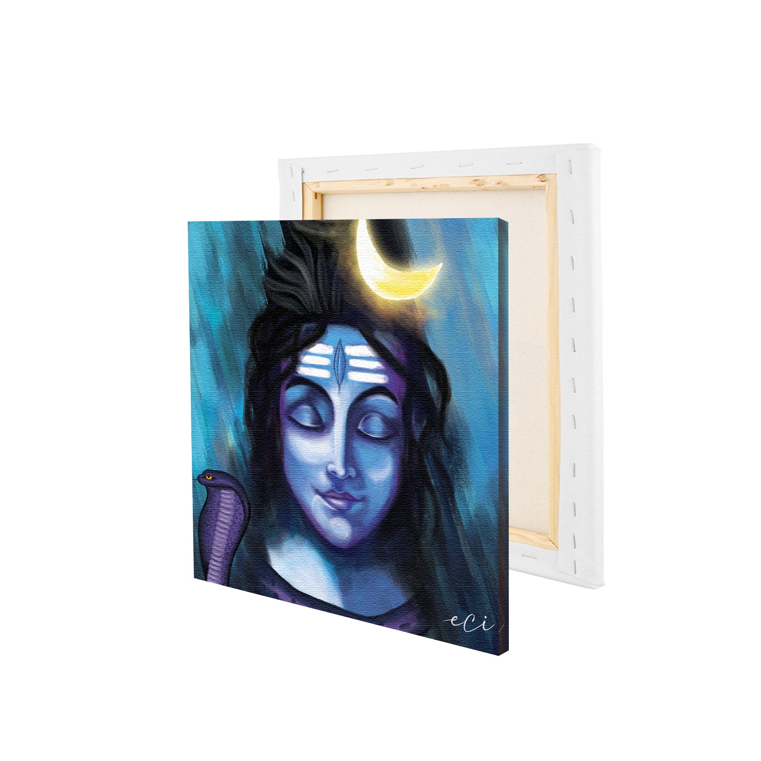 Beautiful Lord Shiva Portrait Original Design Canvas Printed Wall Painting 4