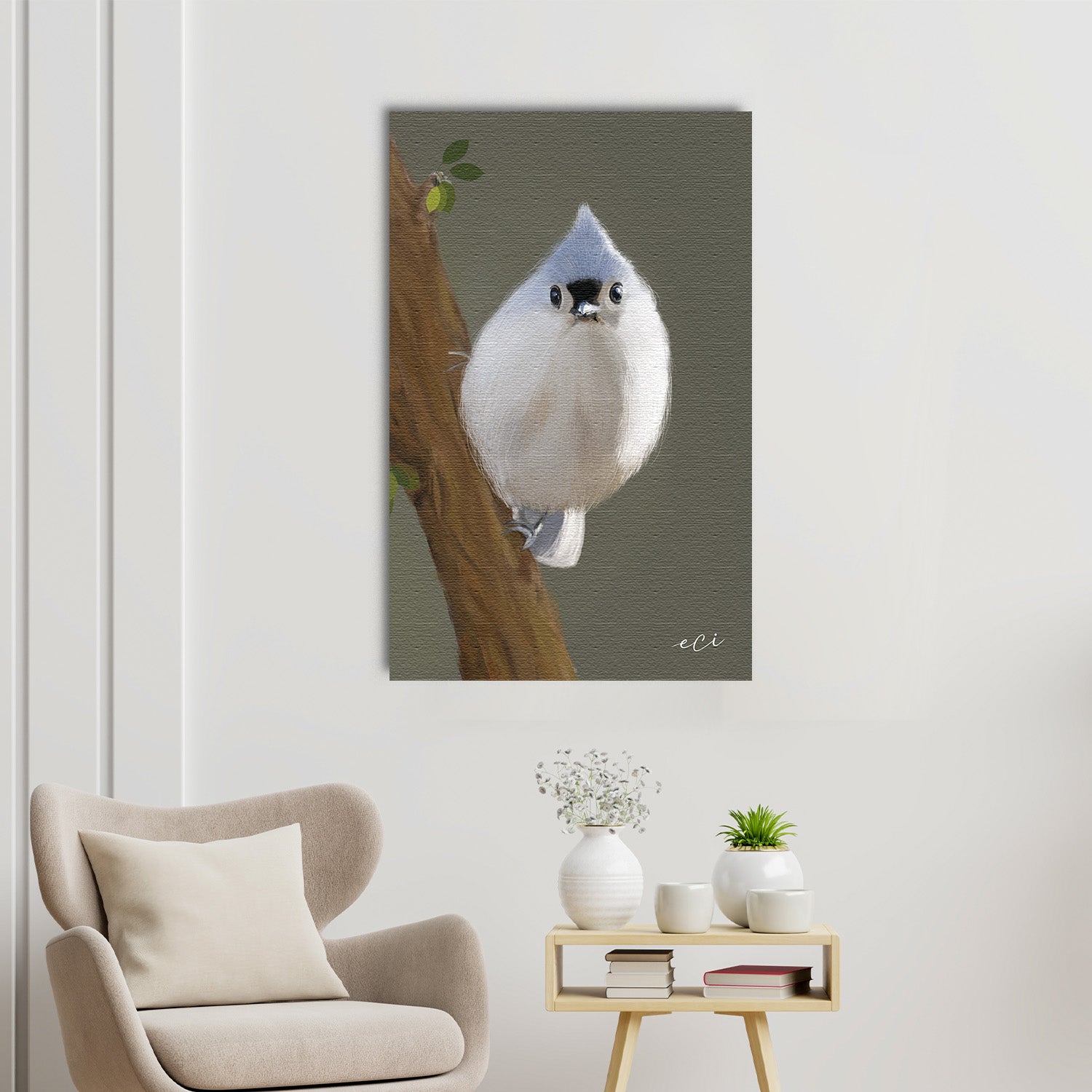 Topical Bird Original Design Canvas Printed Wall Painting
