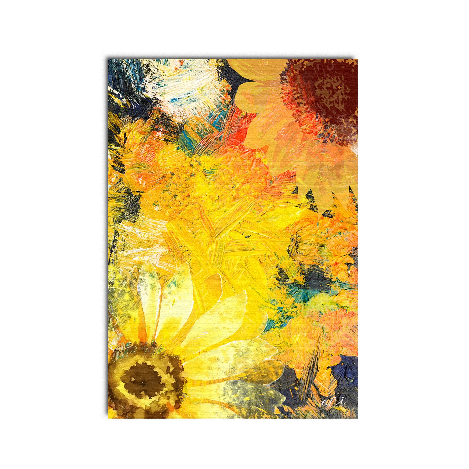 Beautiful Abstract Flower Design Original Design Canvas Printed Wall Painting
