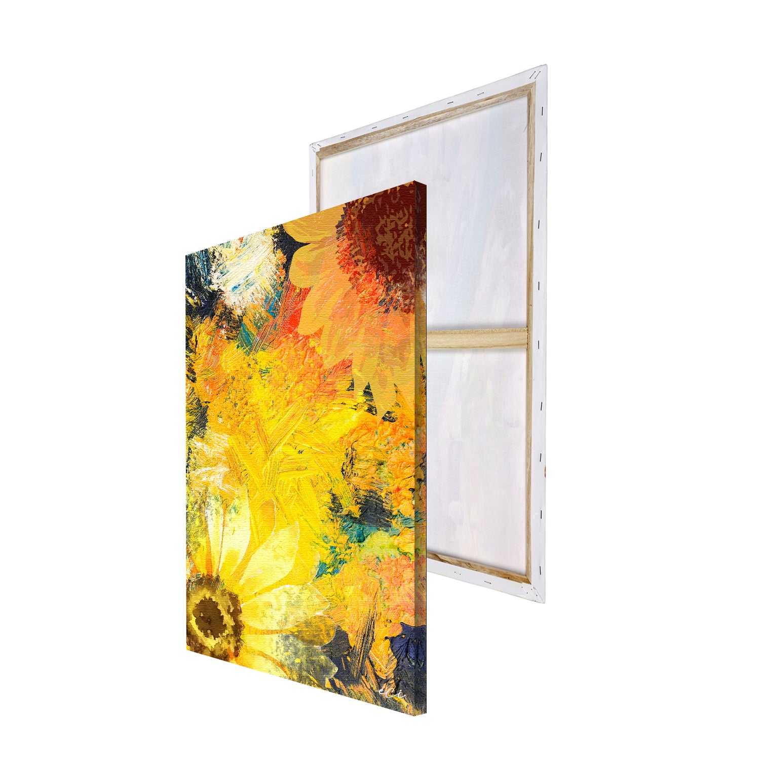 Beautiful Abstract Flower Design Original Design Canvas Printed Wall Painting 4