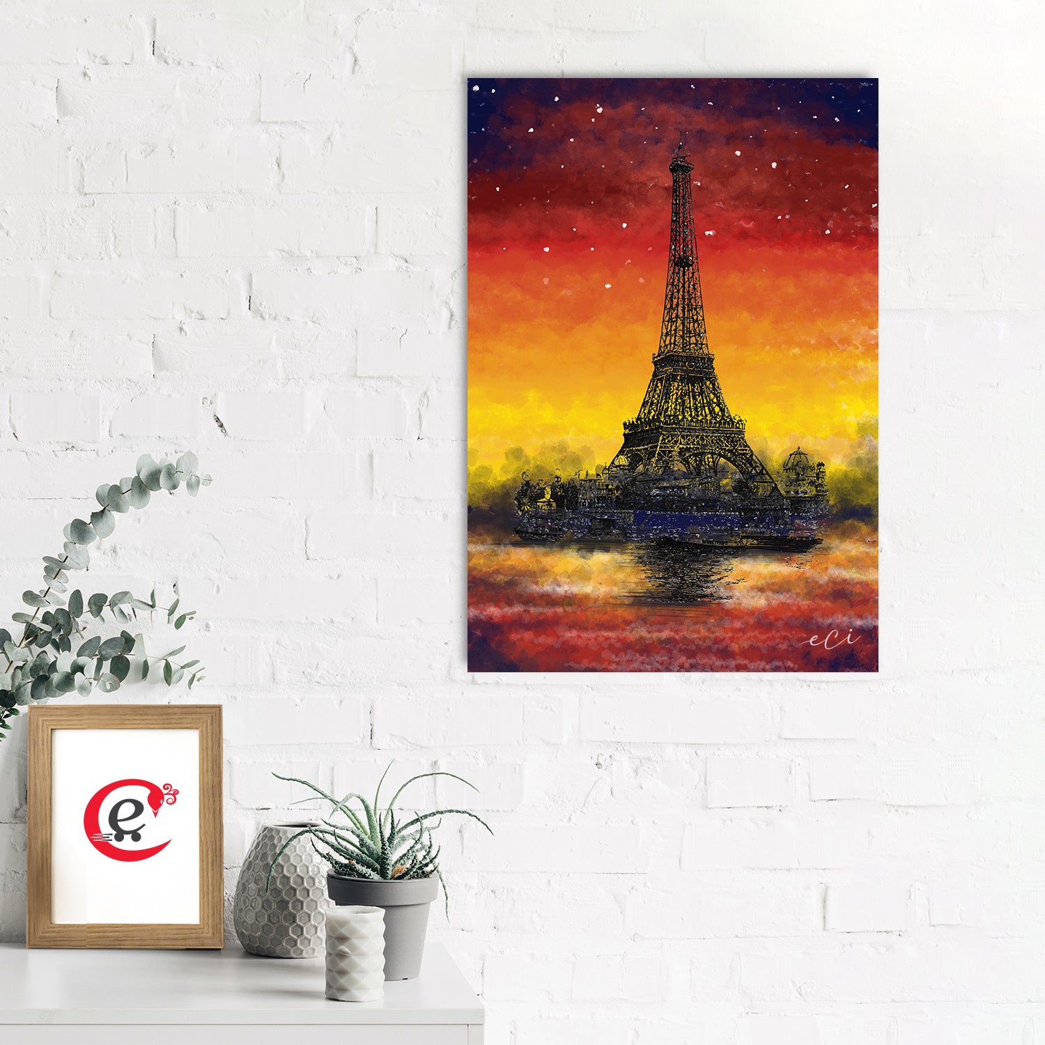 Paris Eiffel Tower Canvas Painting Digital Printed Religious Wall Art 1