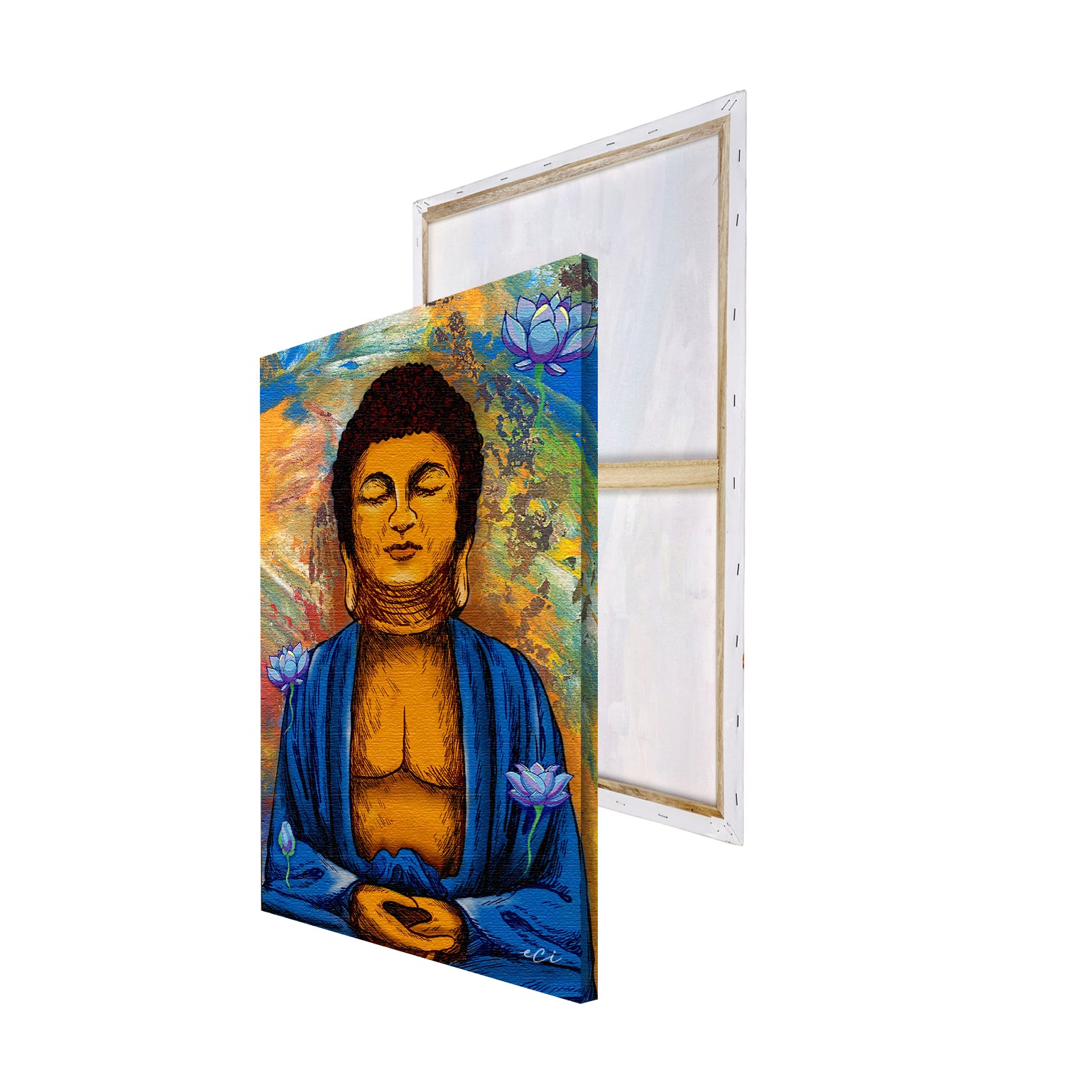 Meditating Buddha Original Design Canvas Printed Wall Painting 4