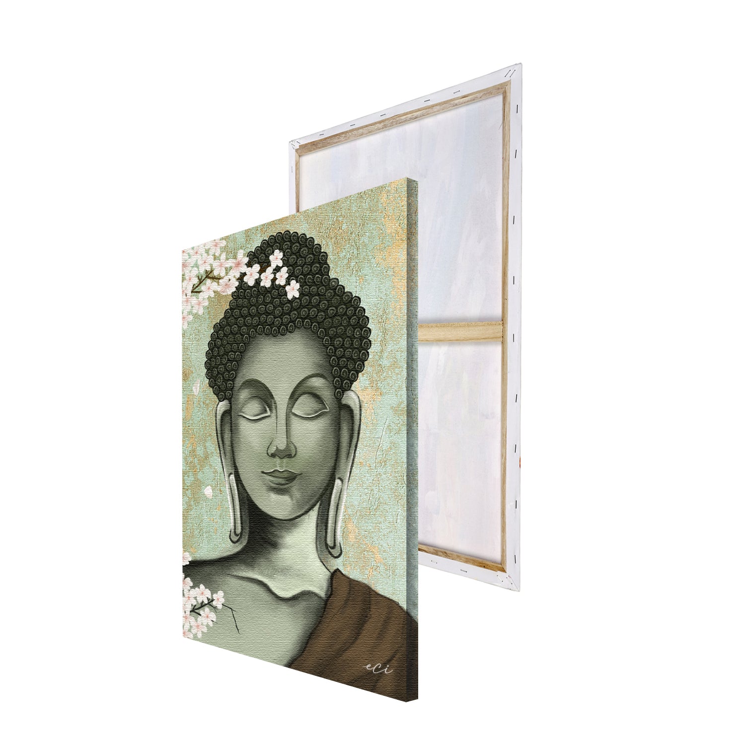 Smiling Peaceful Buddha Original Design Canvas Printed Wall Painting 4