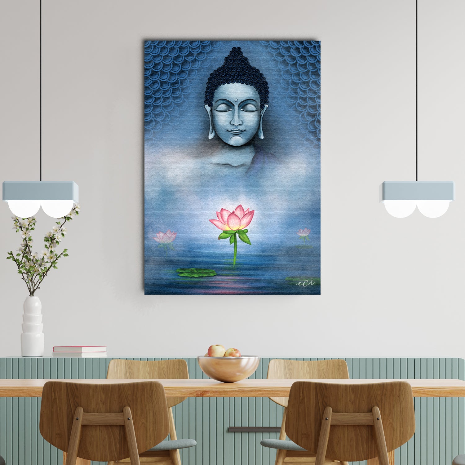 Meditating Buddha Original Design Canvas Printed Wall Painting
