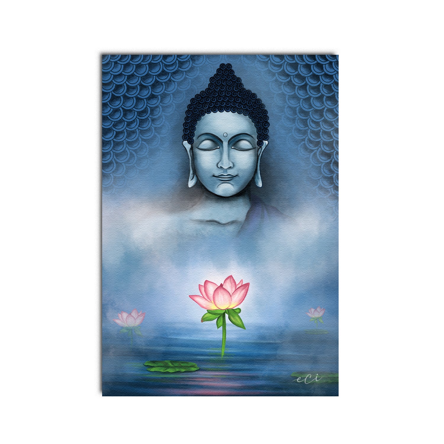 Meditating Buddha Original Design Canvas Printed Wall Painting 2