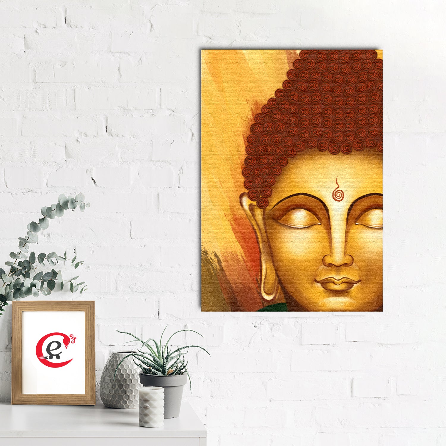 Calm Gautam Buddha Original Design Canvas Printed Wall Painting 2