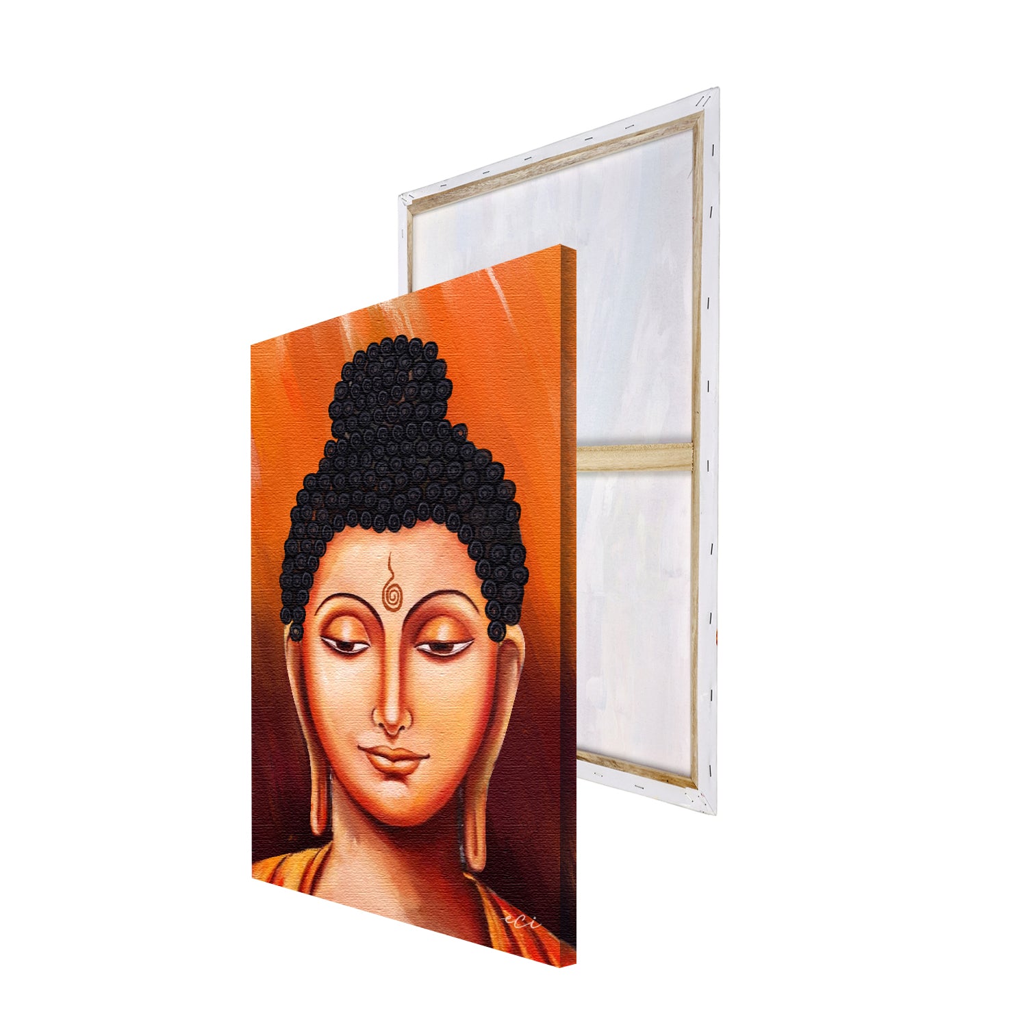 Meditating Gautam Buddha Original Design Canvas Printed Wall Painting 4