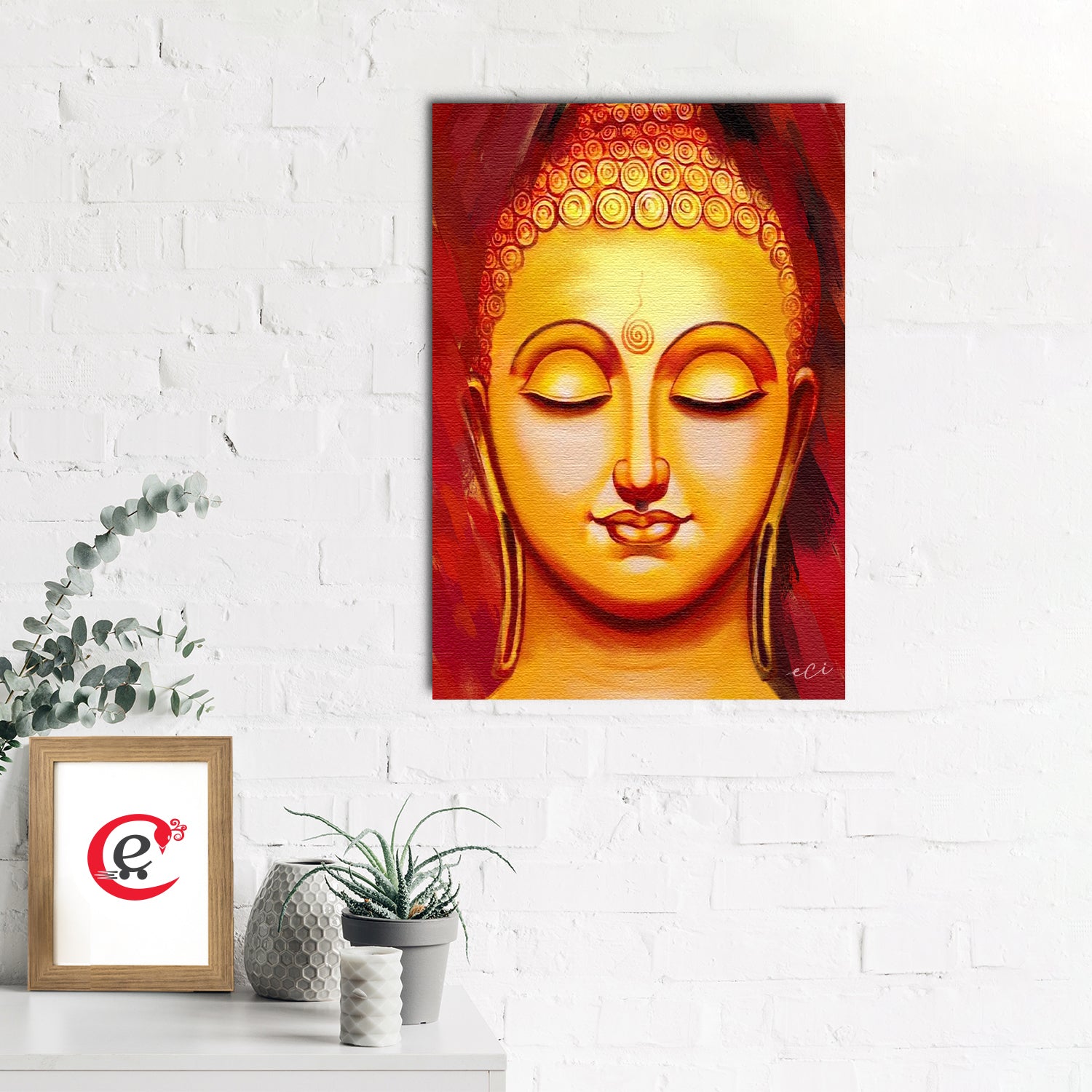 Spiritual Gautam Buddha Original Design Canvas Printed Wall Painting 1