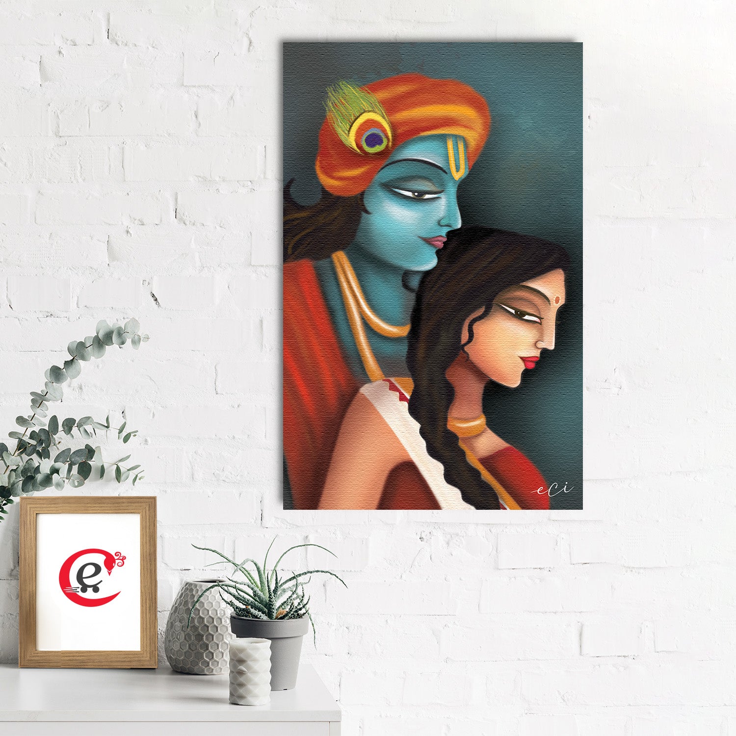 Hare Krishna Original Design Canvas Printed Wall Painting 2