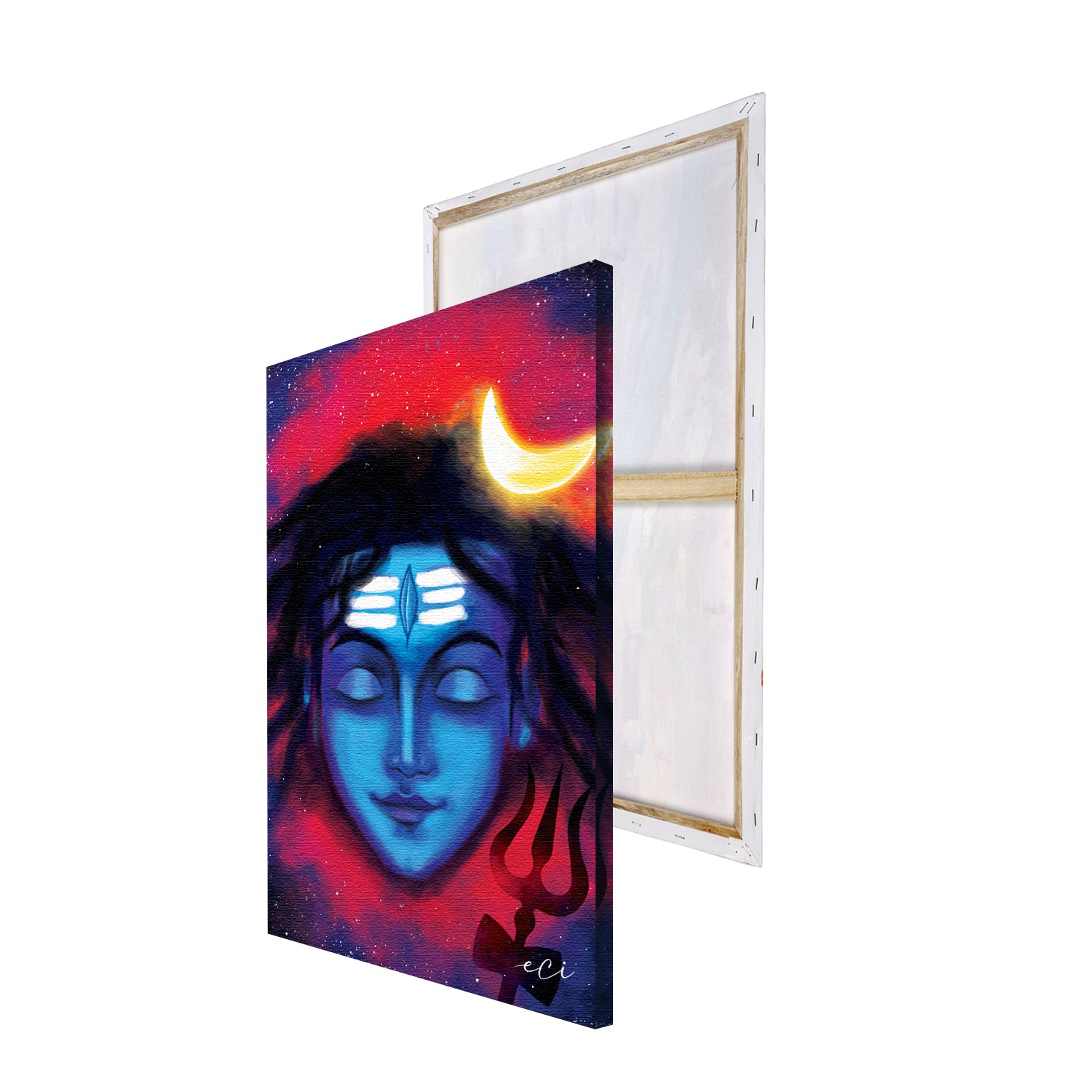 Lord Shiva face Original Design Canvas Printed Wall Painting 4